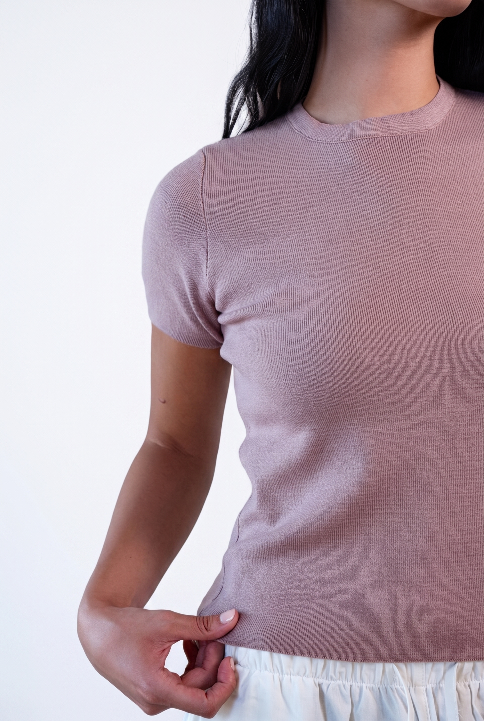 Soft Touch Round Knit Top - Warm Sand