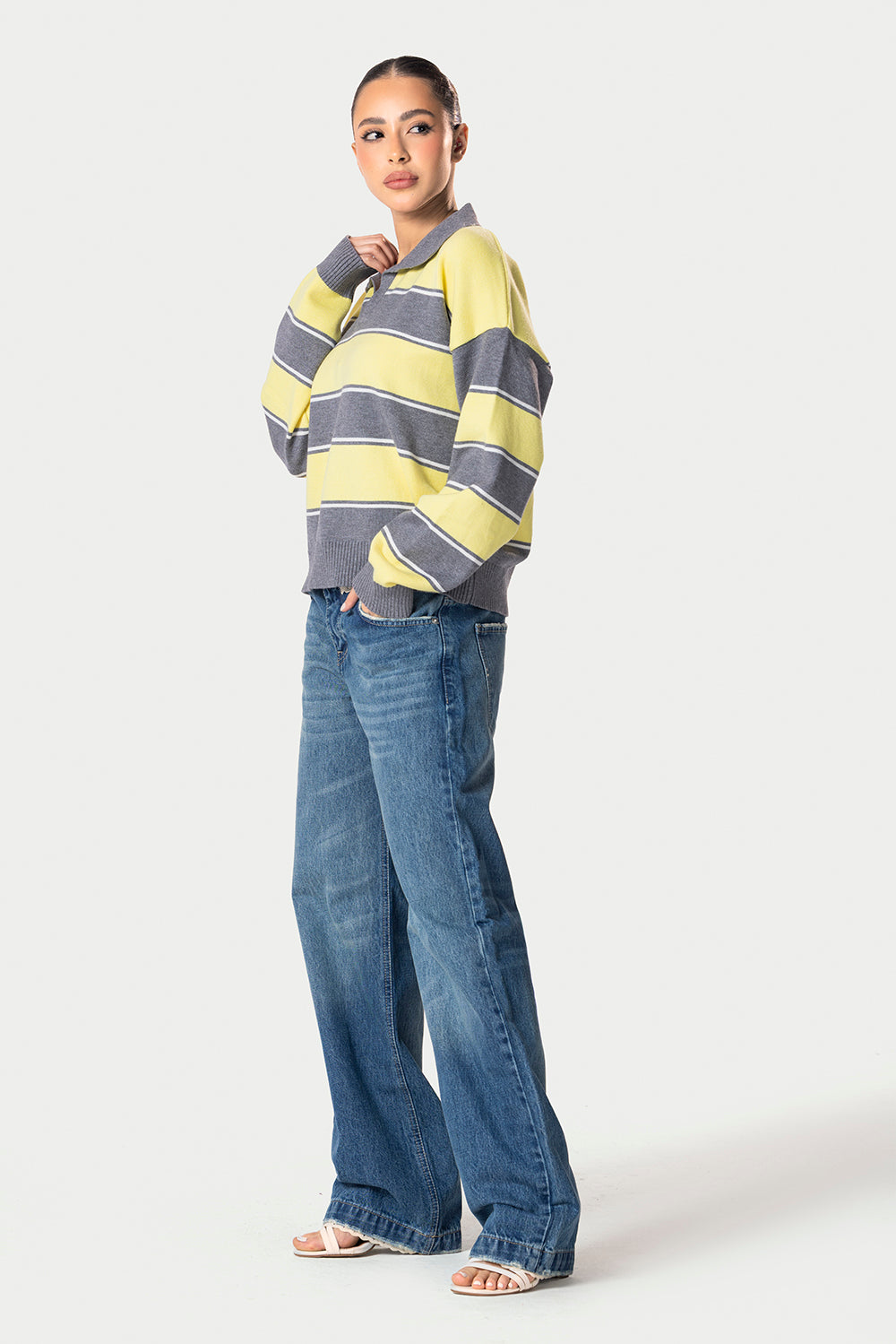 Polo Striped Sweater – Yellow – photo 5