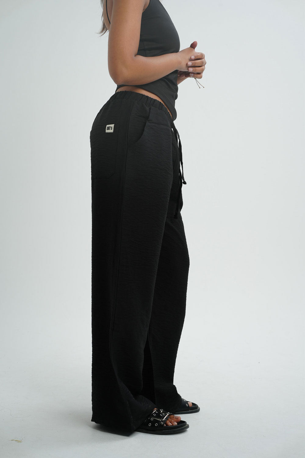 Baggy Linen pants - Black