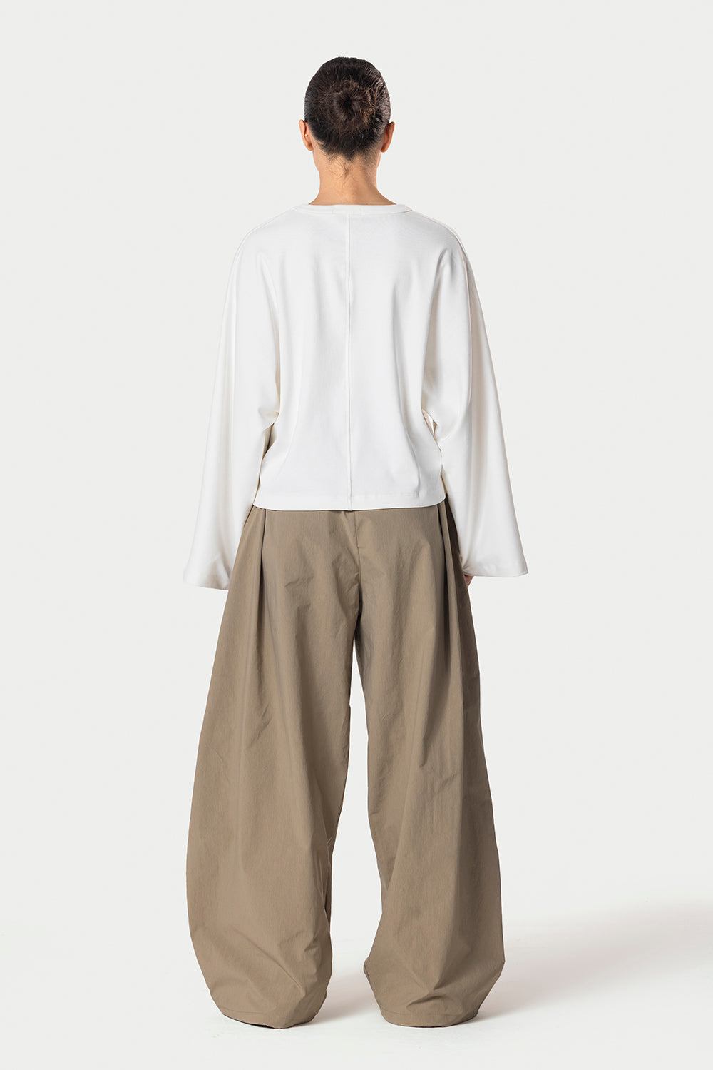 Wide Sleeve Cotton Tee – Off white – photo 7