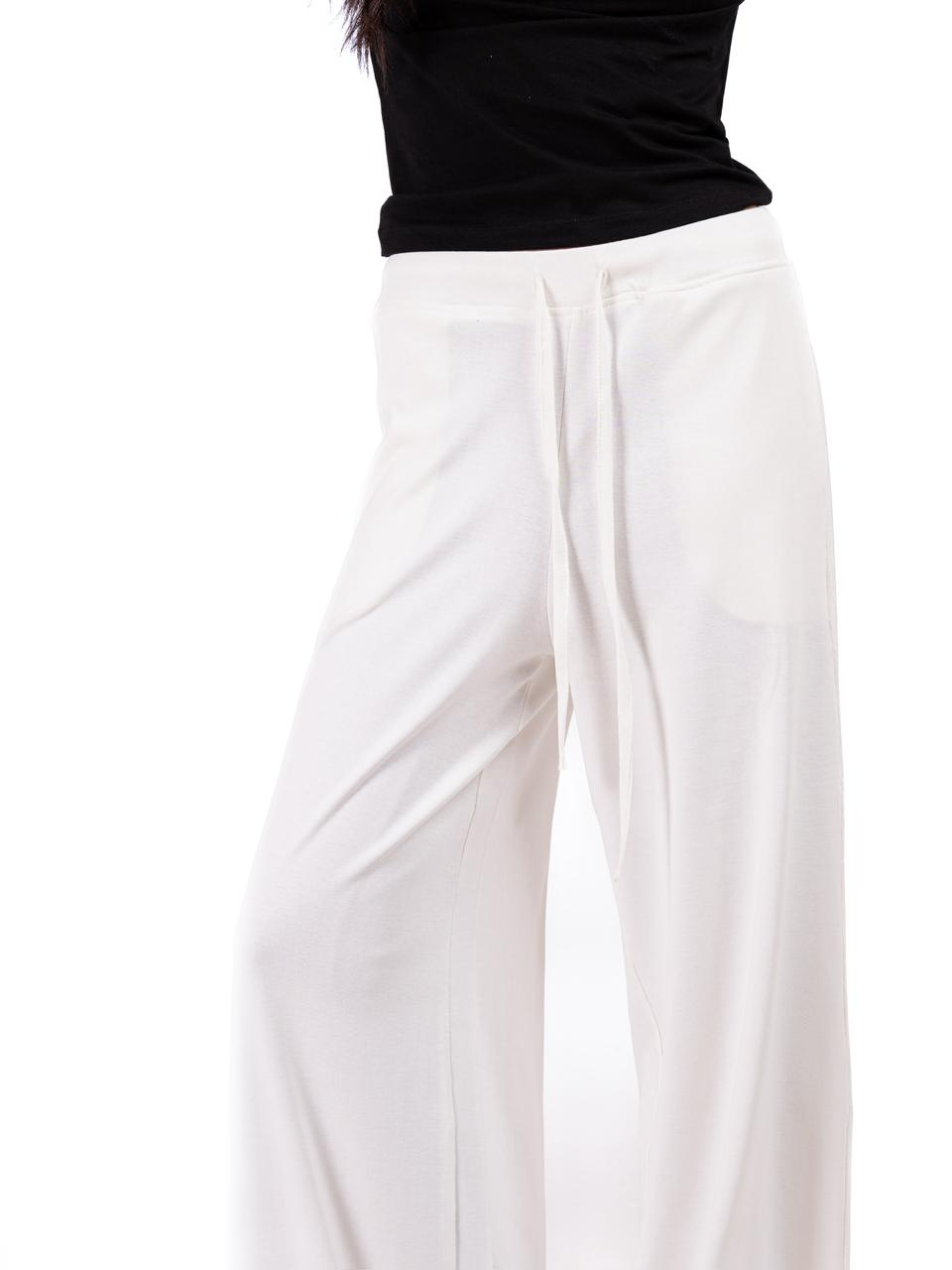 Relaxed Wide Leg Pants -OFF/White