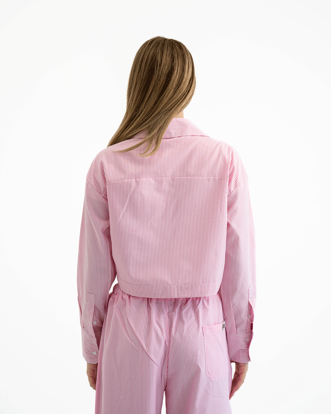 Cropped striped Pink chemise