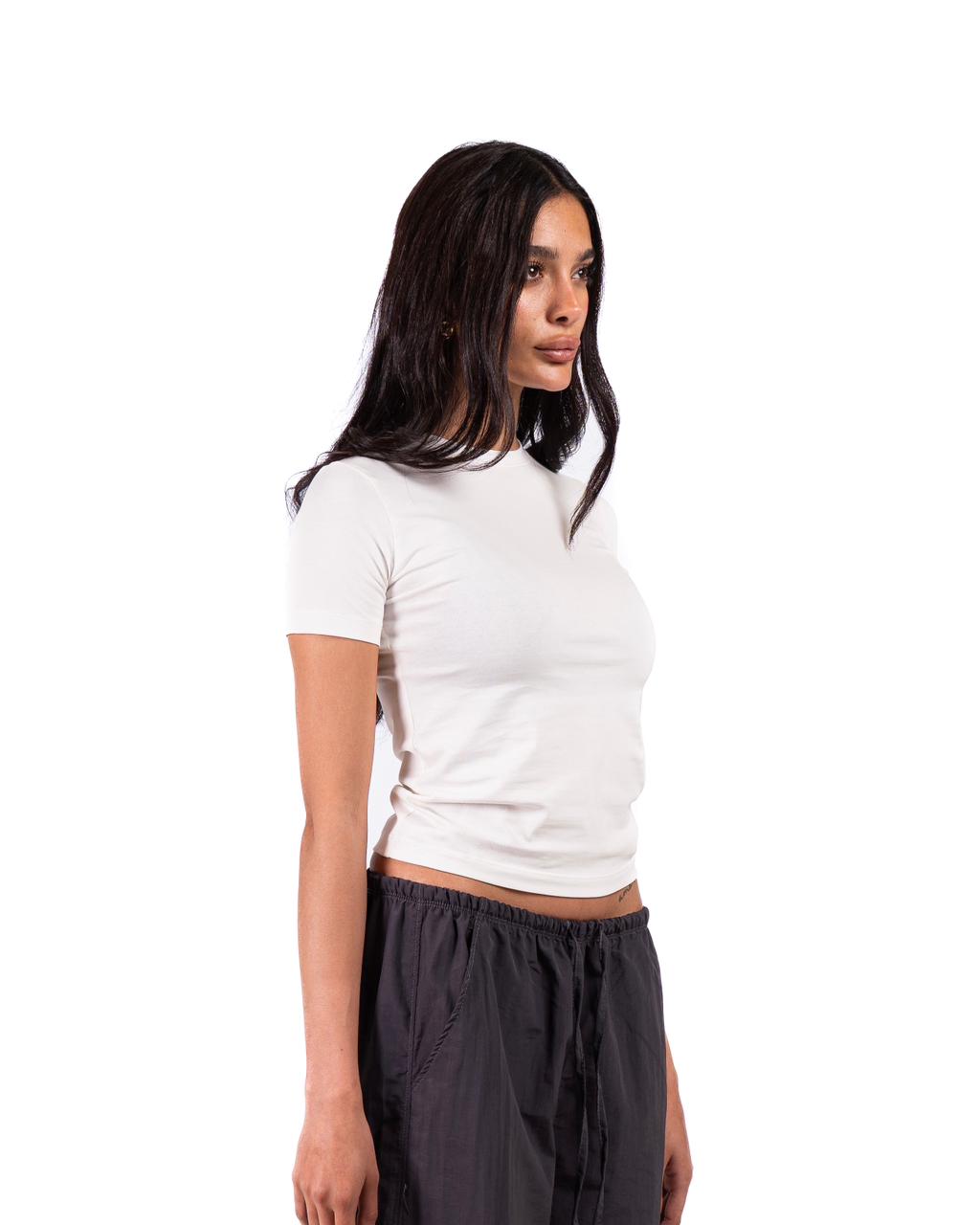 Short Sleeve Round Top - OFF-White