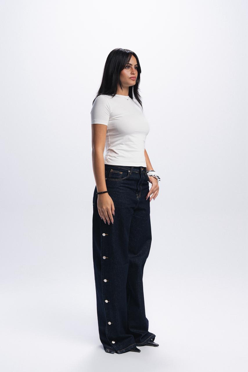 Buttons Jeans - Blue Raw