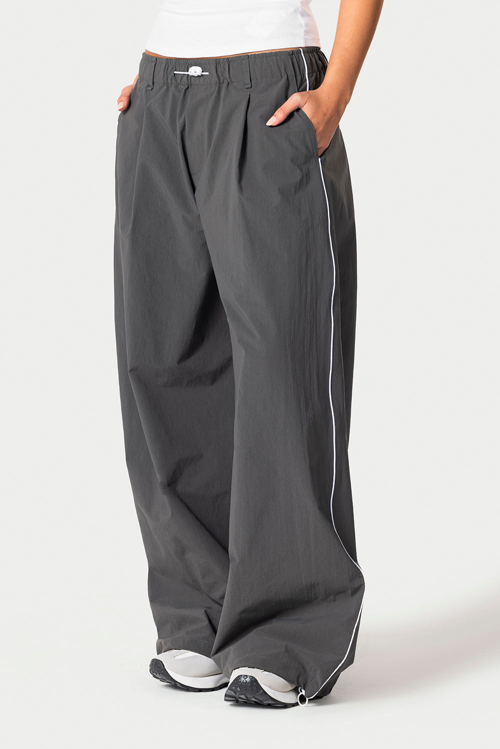 Side Line Wide Leg Pants โ Grey โ photo 4