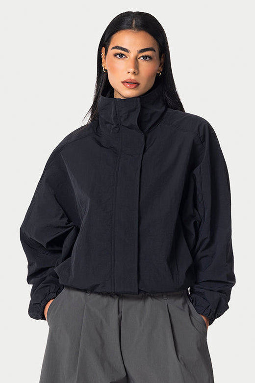 Windbreaker Jacket – Black | Eighties