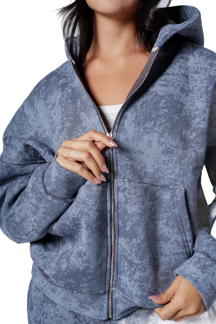 Cotton candy zip up - grey