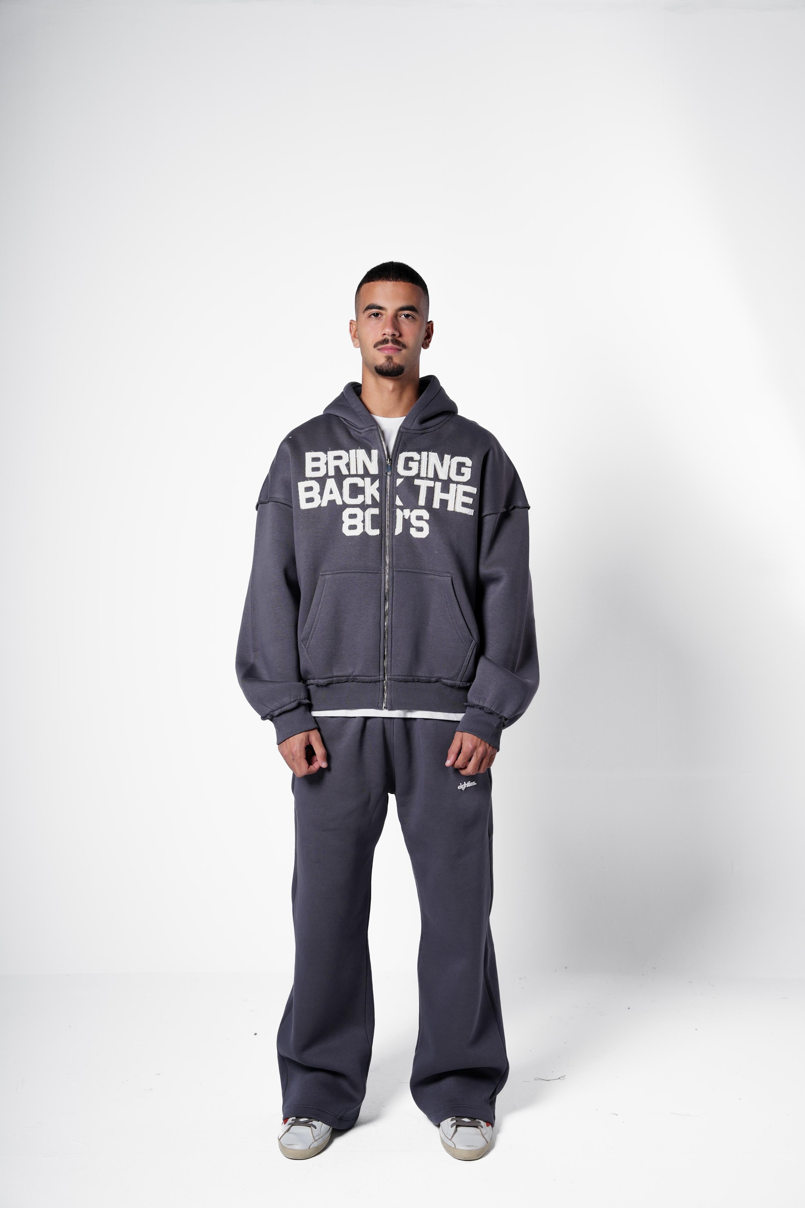 Bringing Back Zip Up - Dark Grey