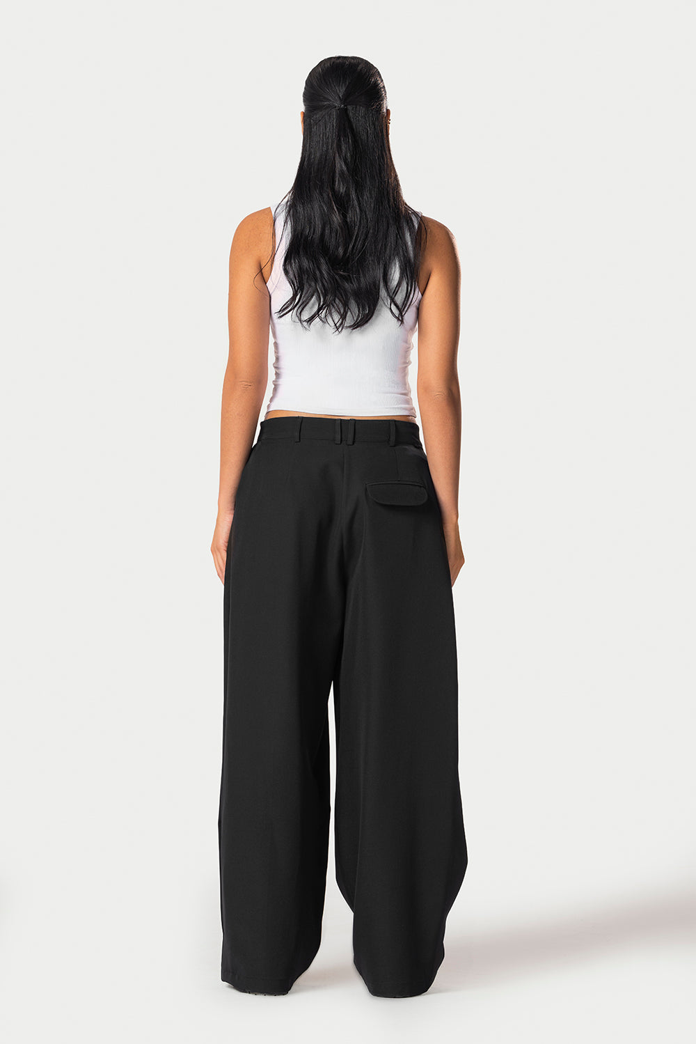 Side Pleated Trousers – Black – photo 7
