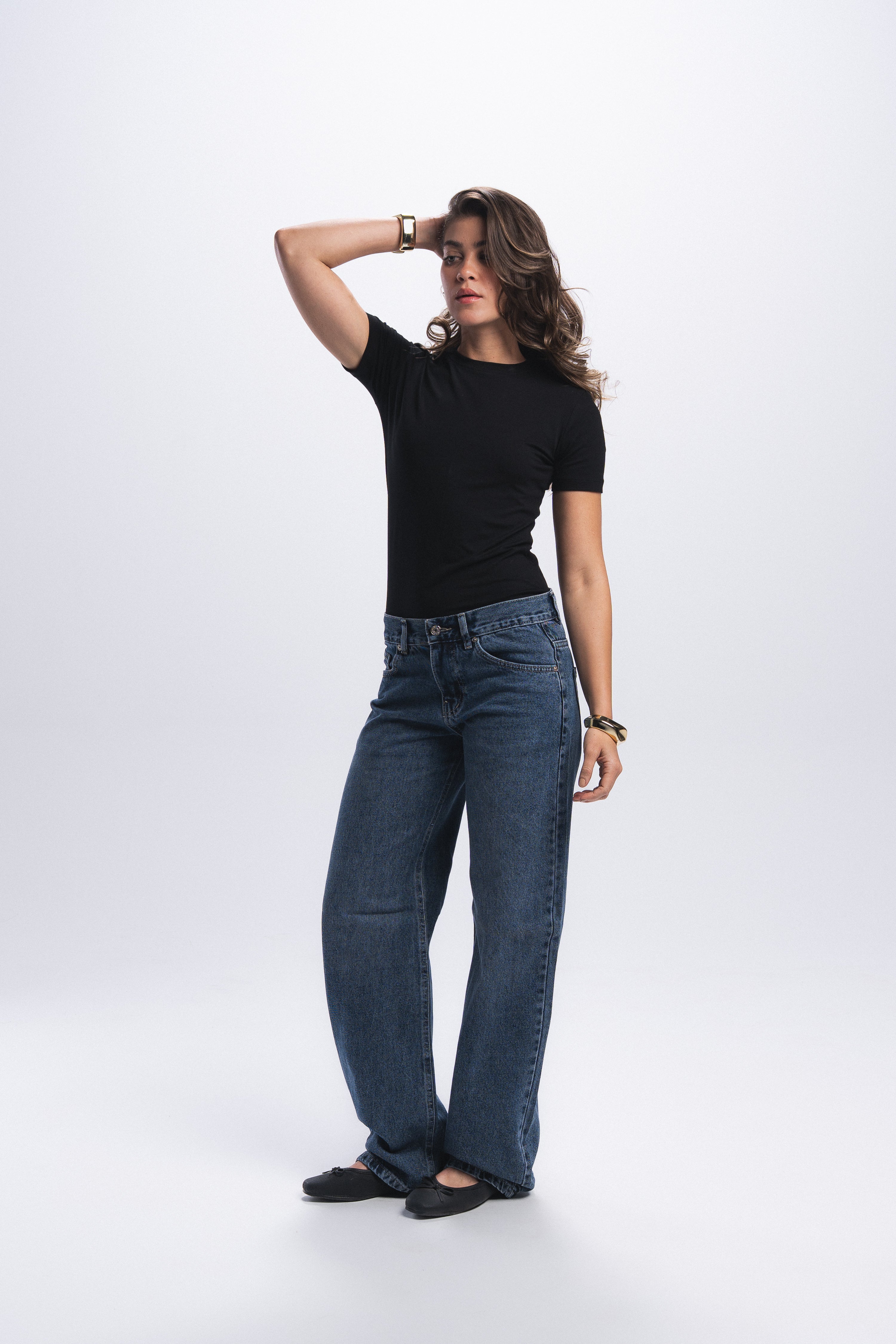 Straight Leg Jeans-Blue
