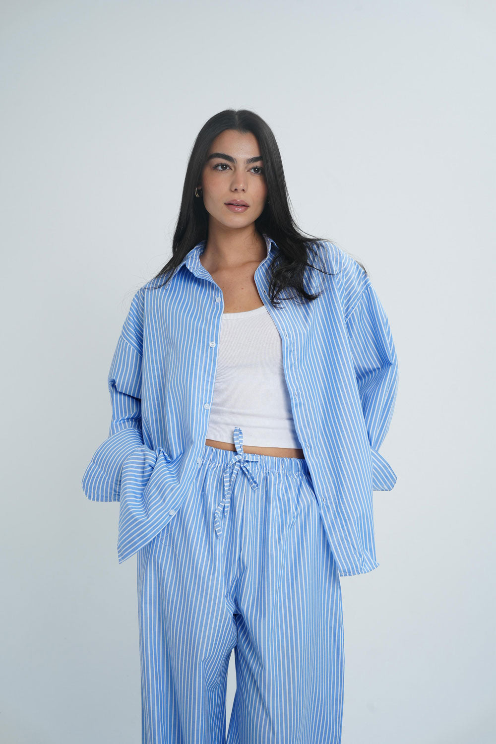Sky striped chemise