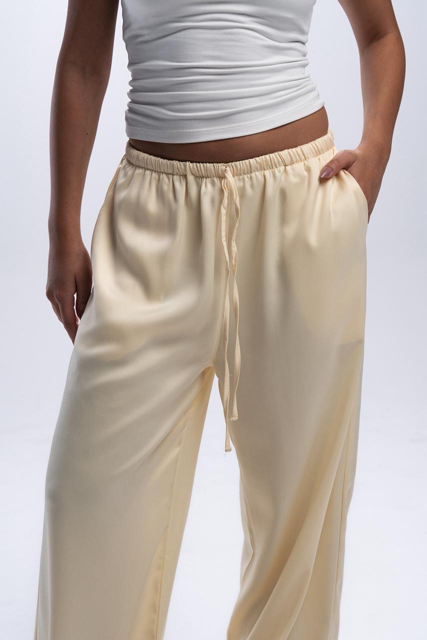 Satin Pants - Butter Yellow