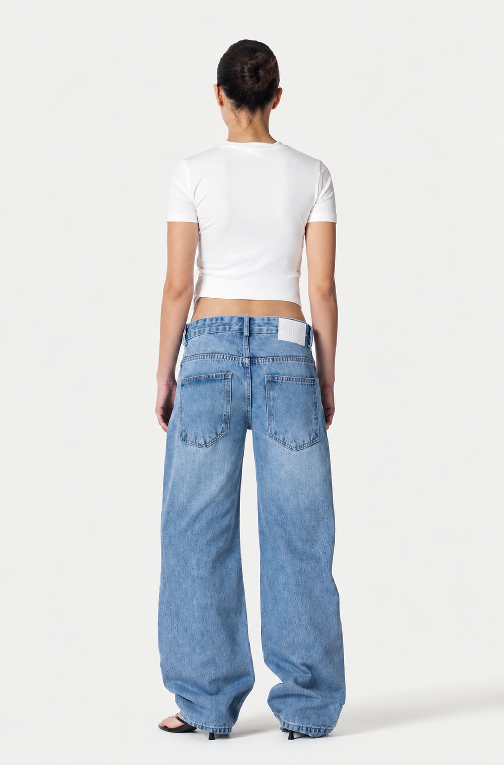 Straight leg Jeans Pocket lace – Light blue – photo 5