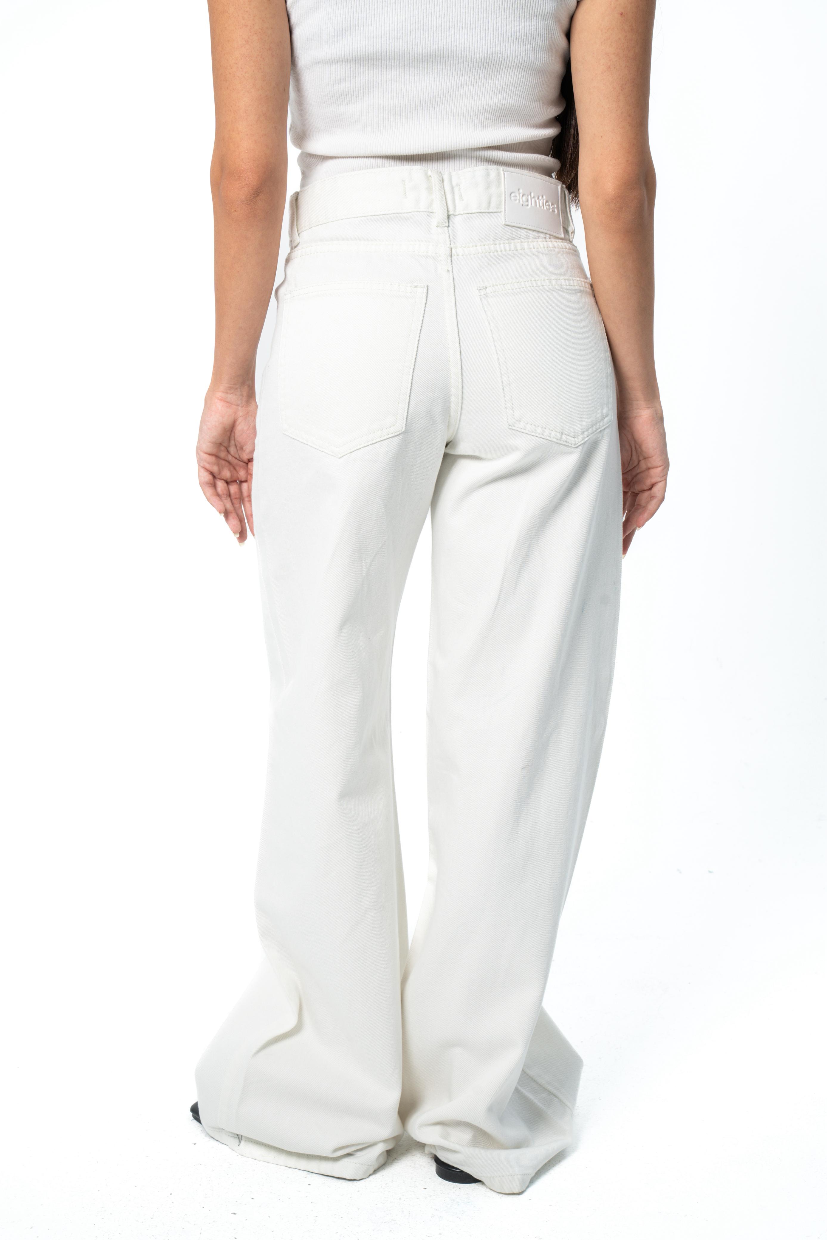Wide Leg Jeans - Off White