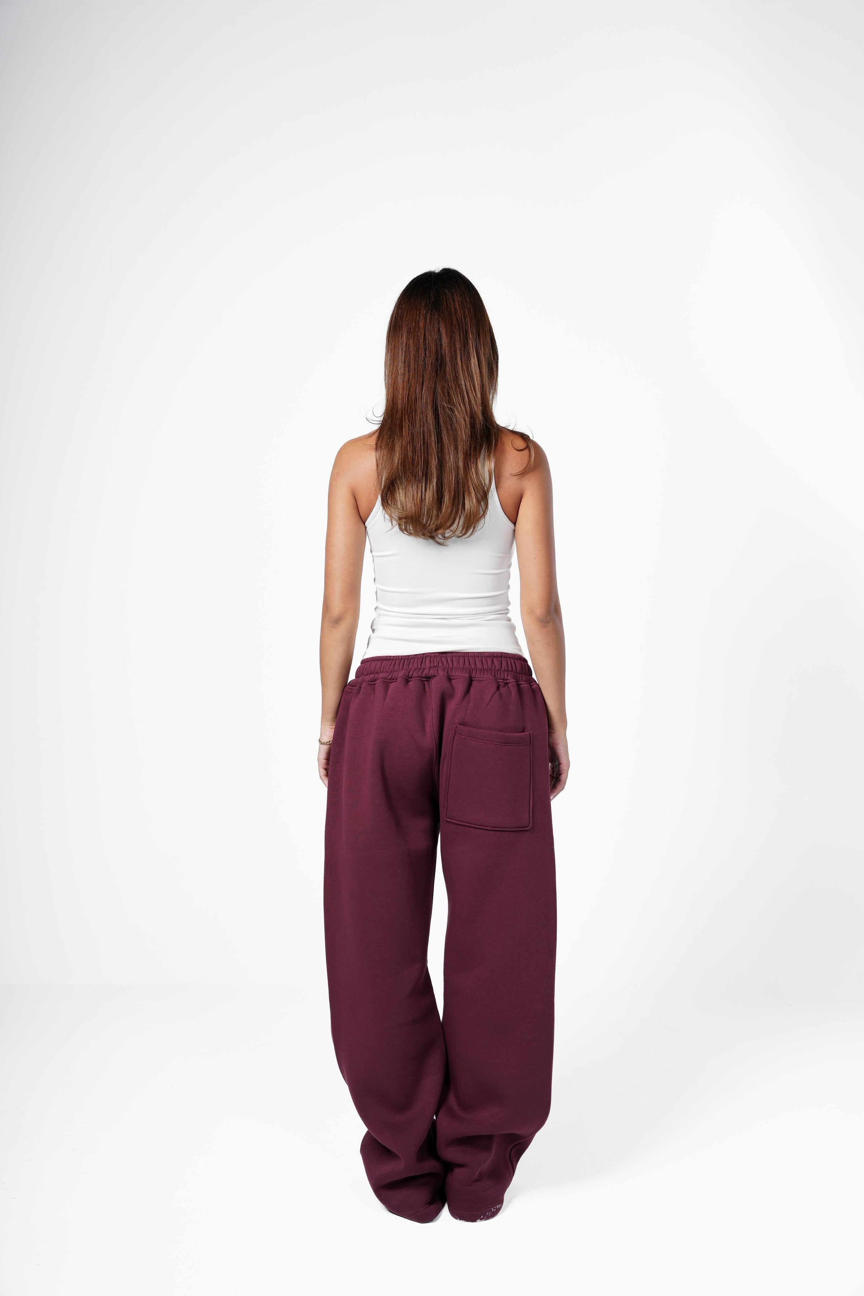 Baggy Sweatpants - Burgundy