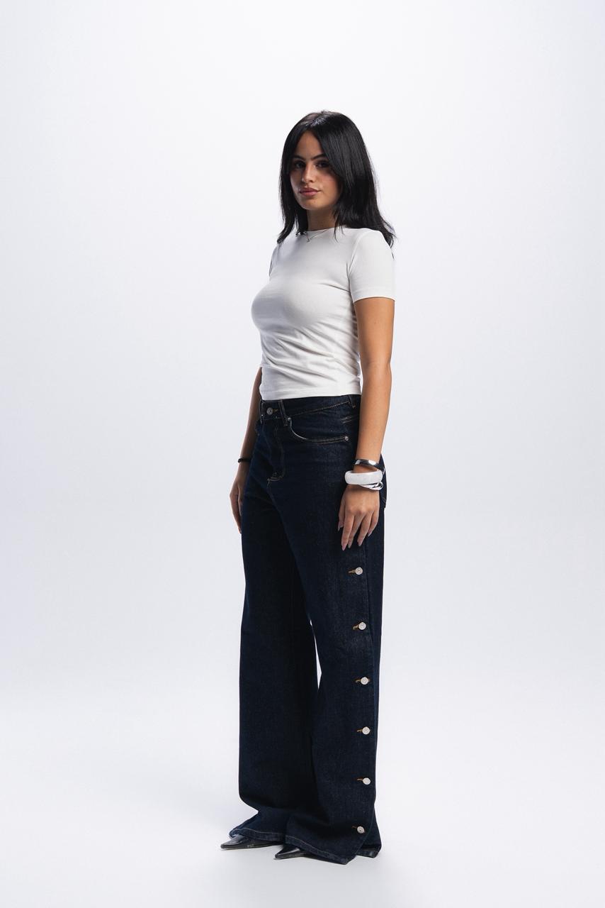 Buttons Jeans - Blue Raw
