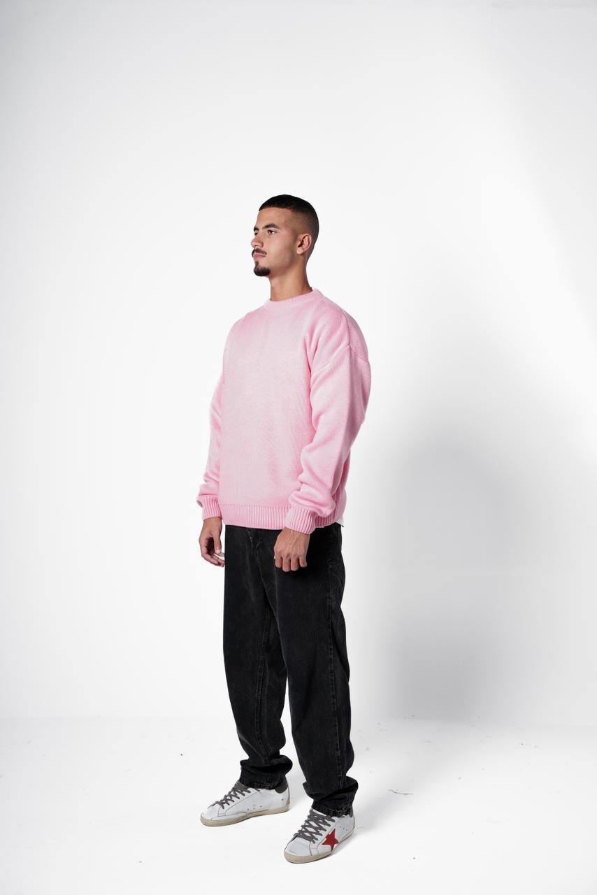 Basic knitted sweater - pink