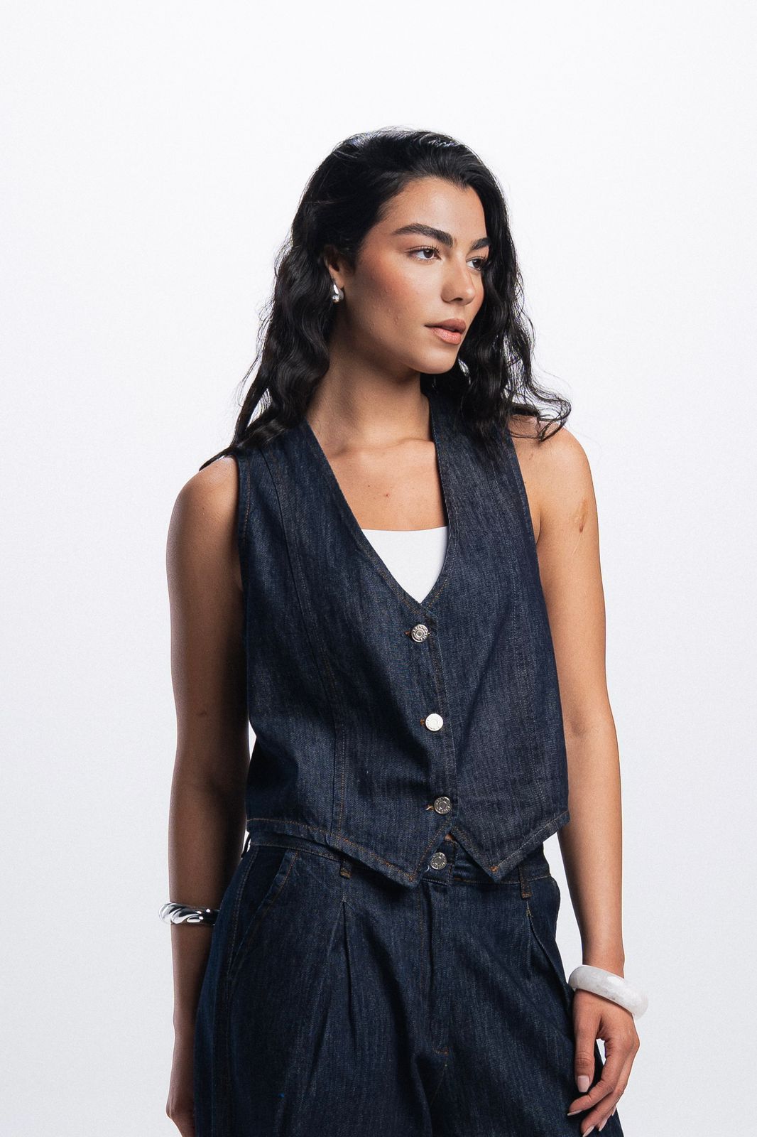 Denim Vest - Blue Raw