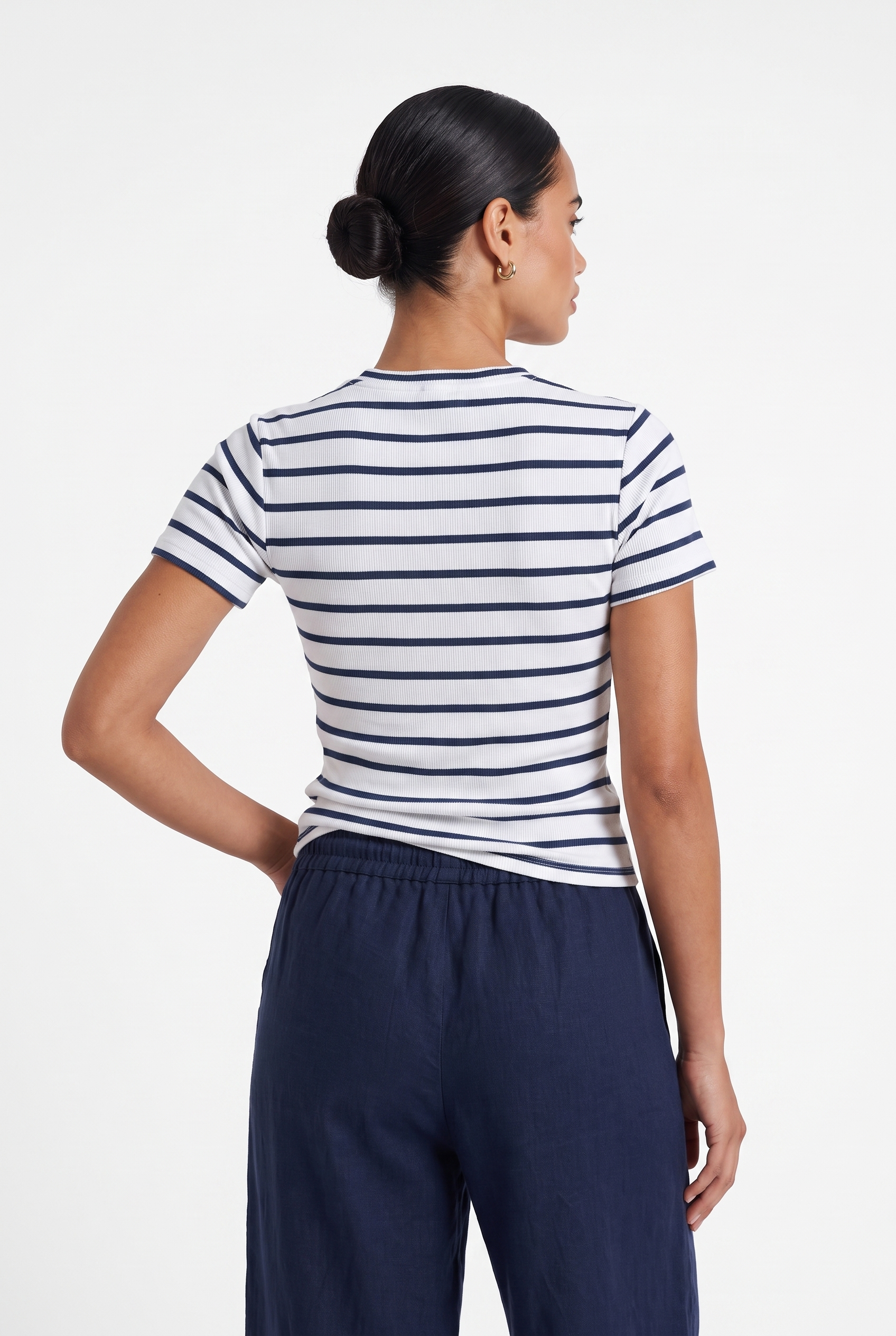 Short Sleeve Stripe top - Navy Stripe
