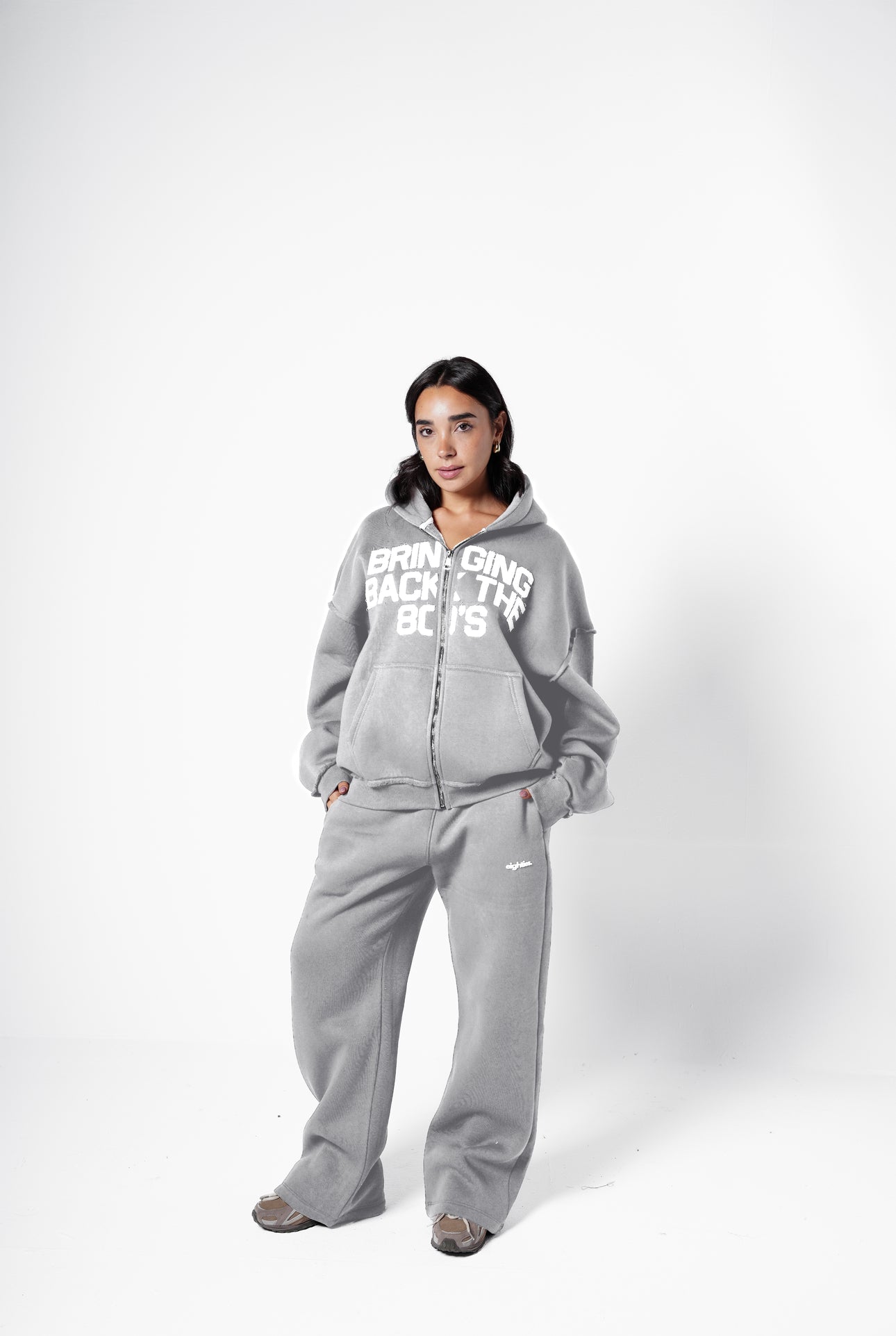 Bringing Back Zip Up - Light Grey