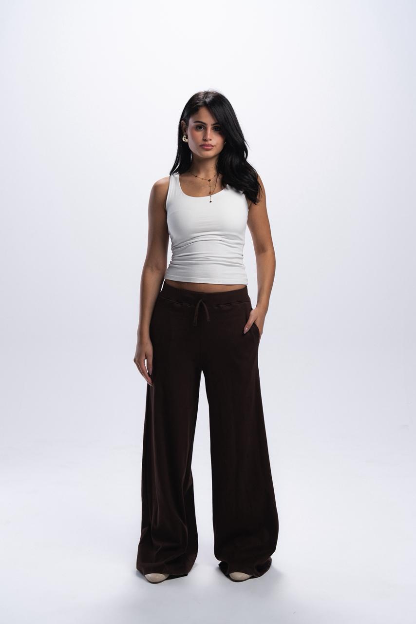 Relaxed Wide leg pants - Brown