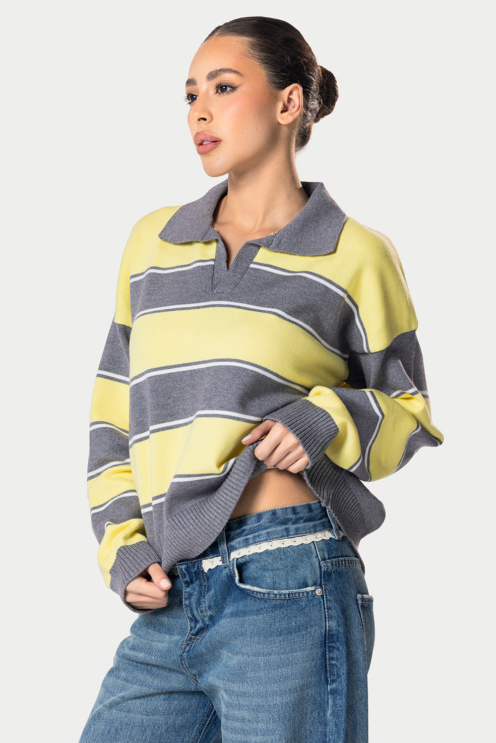 Polo Striped Sweater – Yellow – photo 2