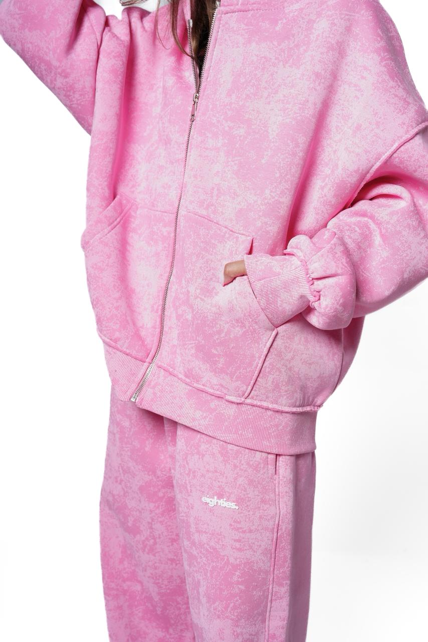 Cotton candy zip up - pink