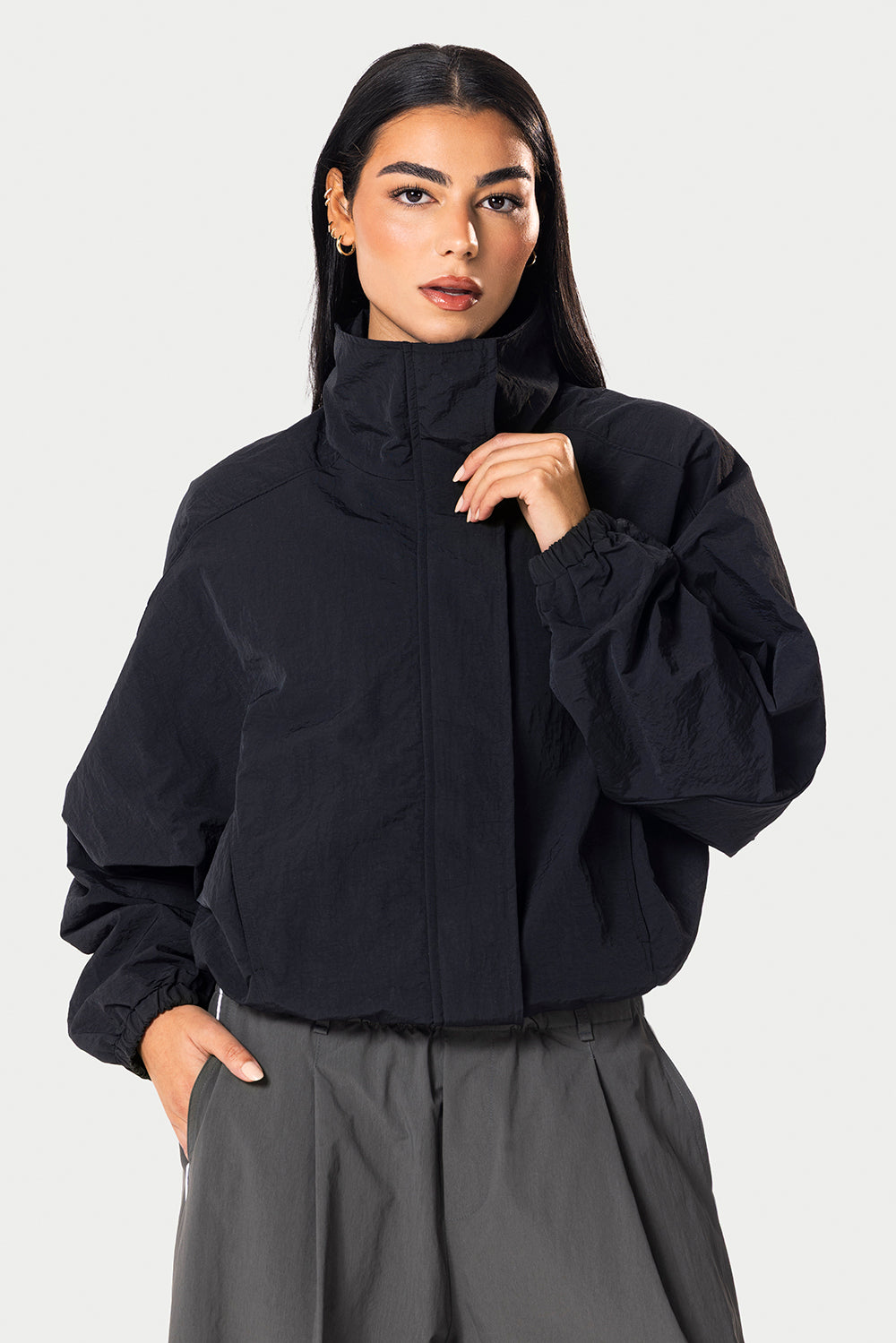 Windbreaker Jacket – Black – photo 2