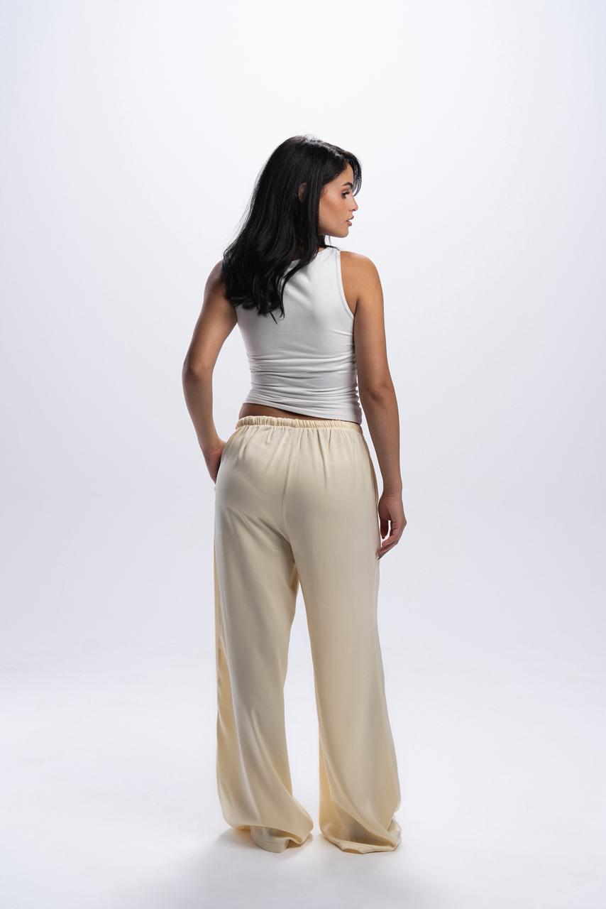 Satin Pants - Butter Yellow
