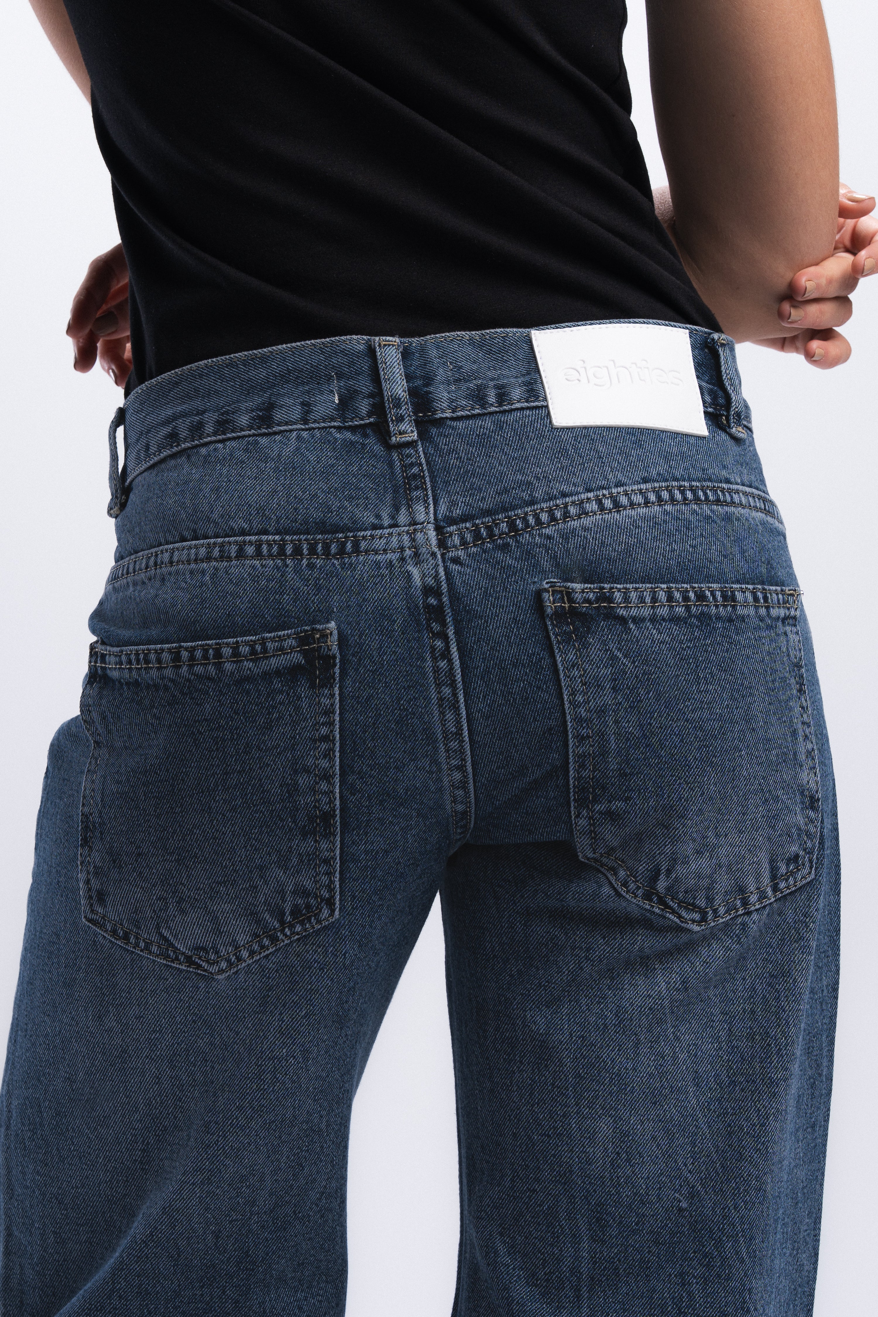 Straight Leg Jeans-Blue