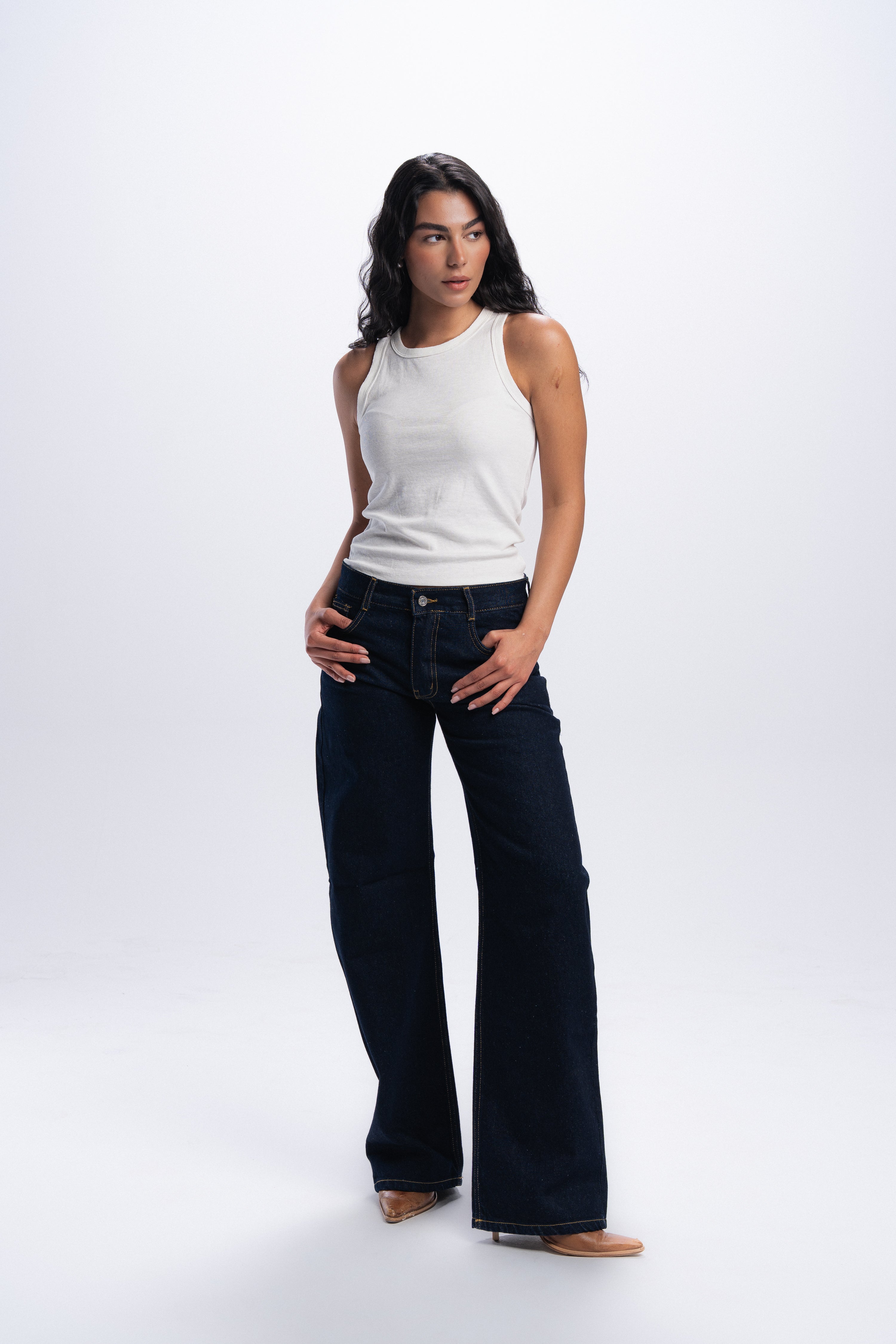 Straight leg jeans - Blue raw