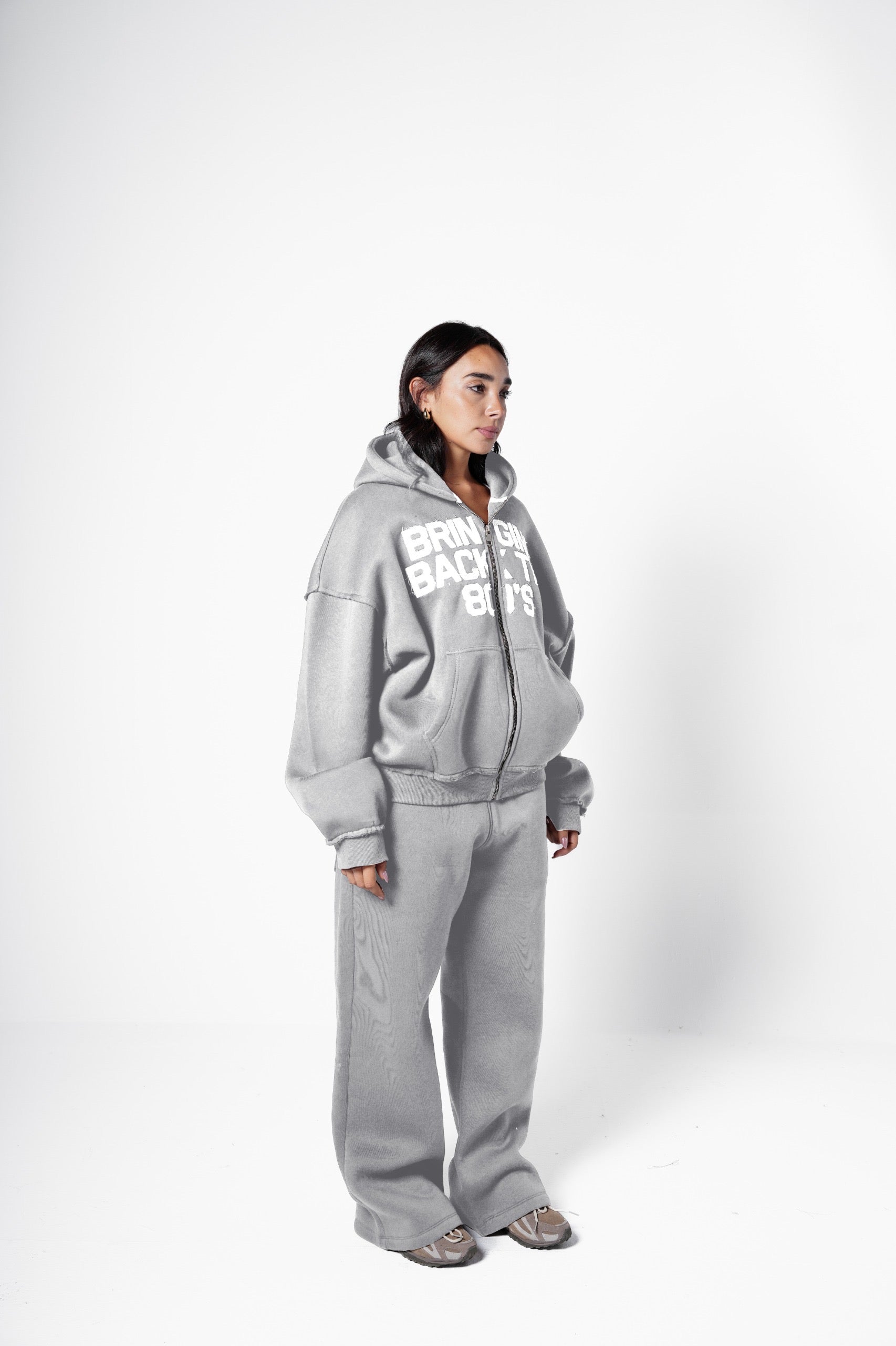 Bringing Back Zip Up - Light Grey