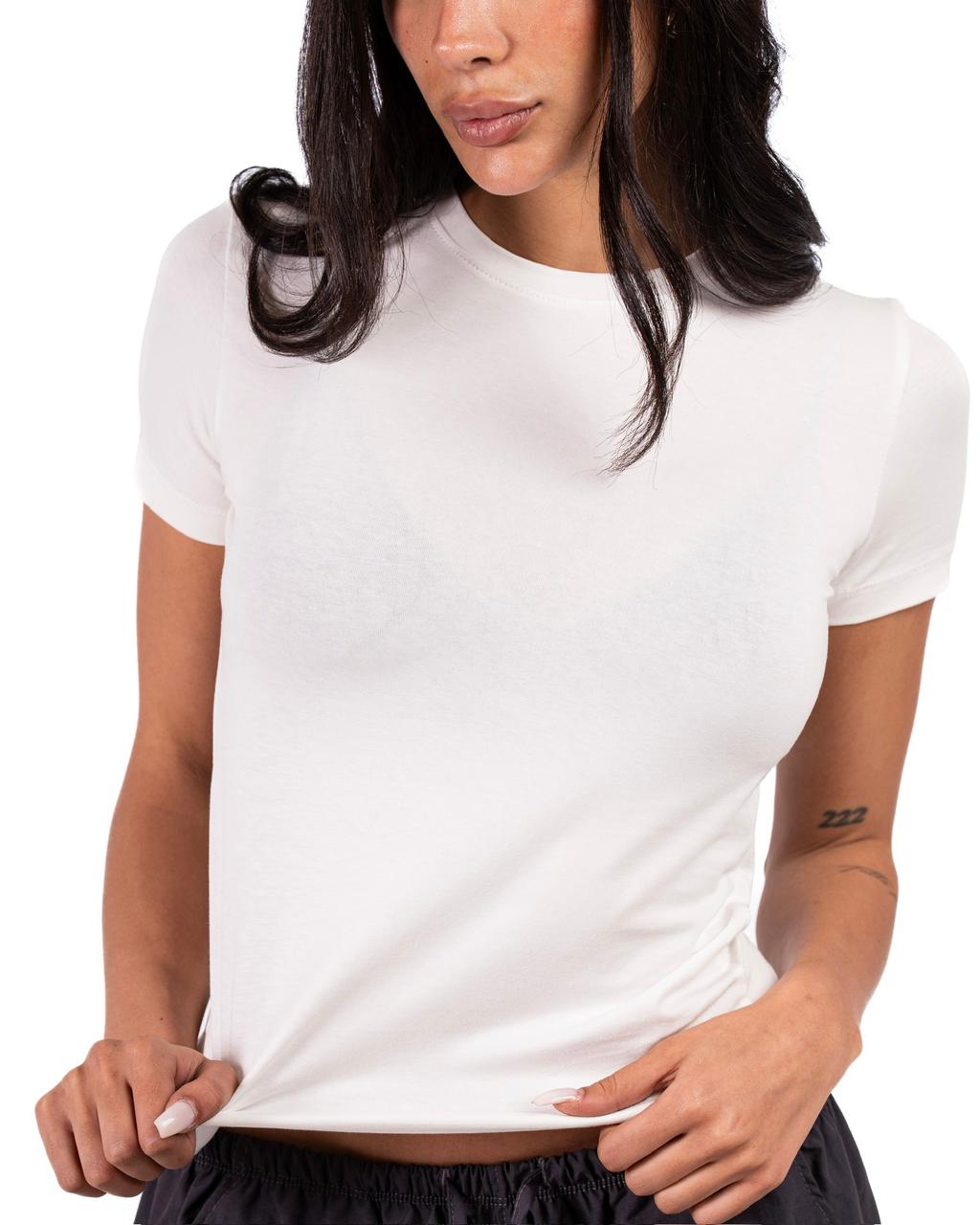 Short Sleeve Round Top - OFF-White