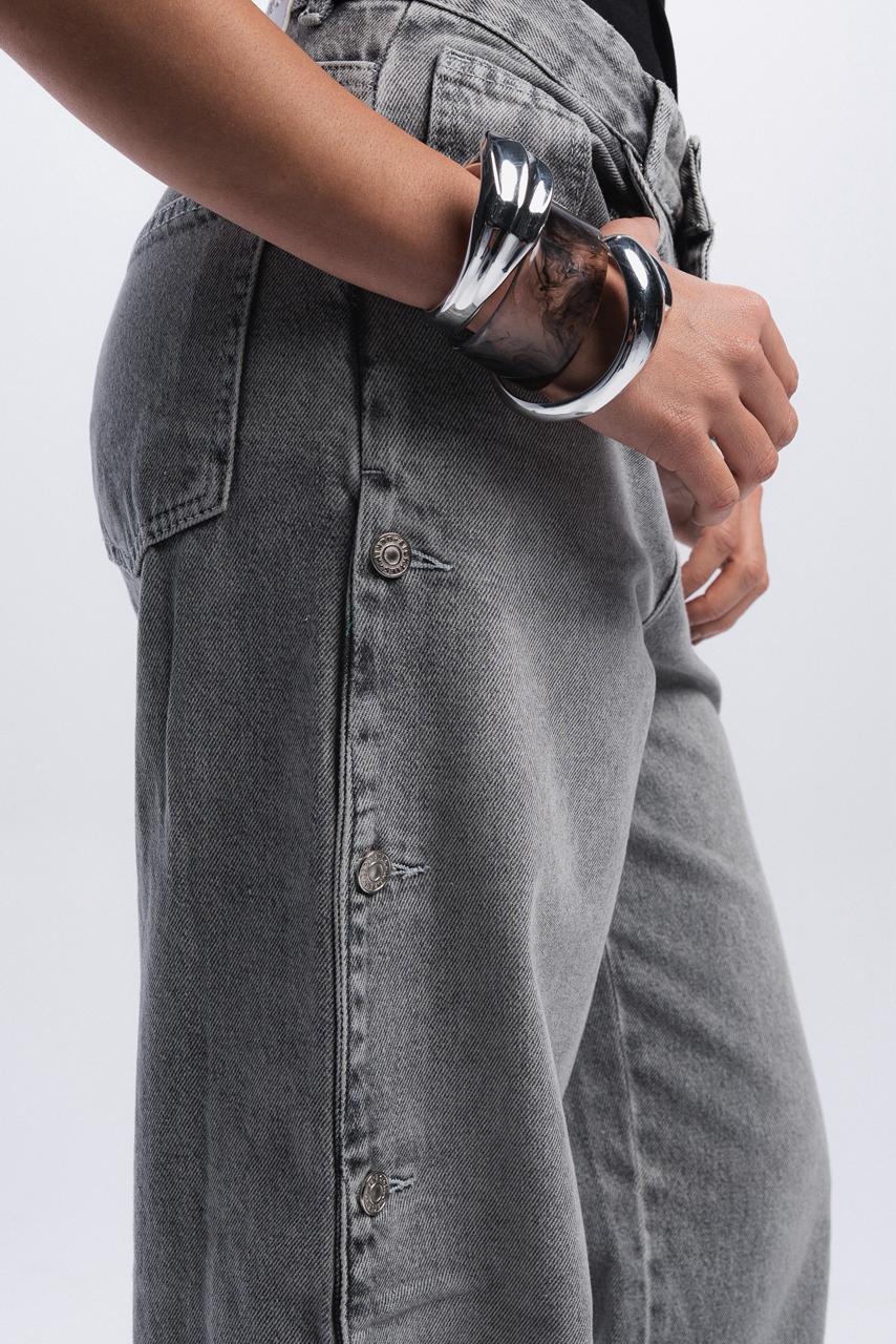 Buttons Jeans - Light Grey
