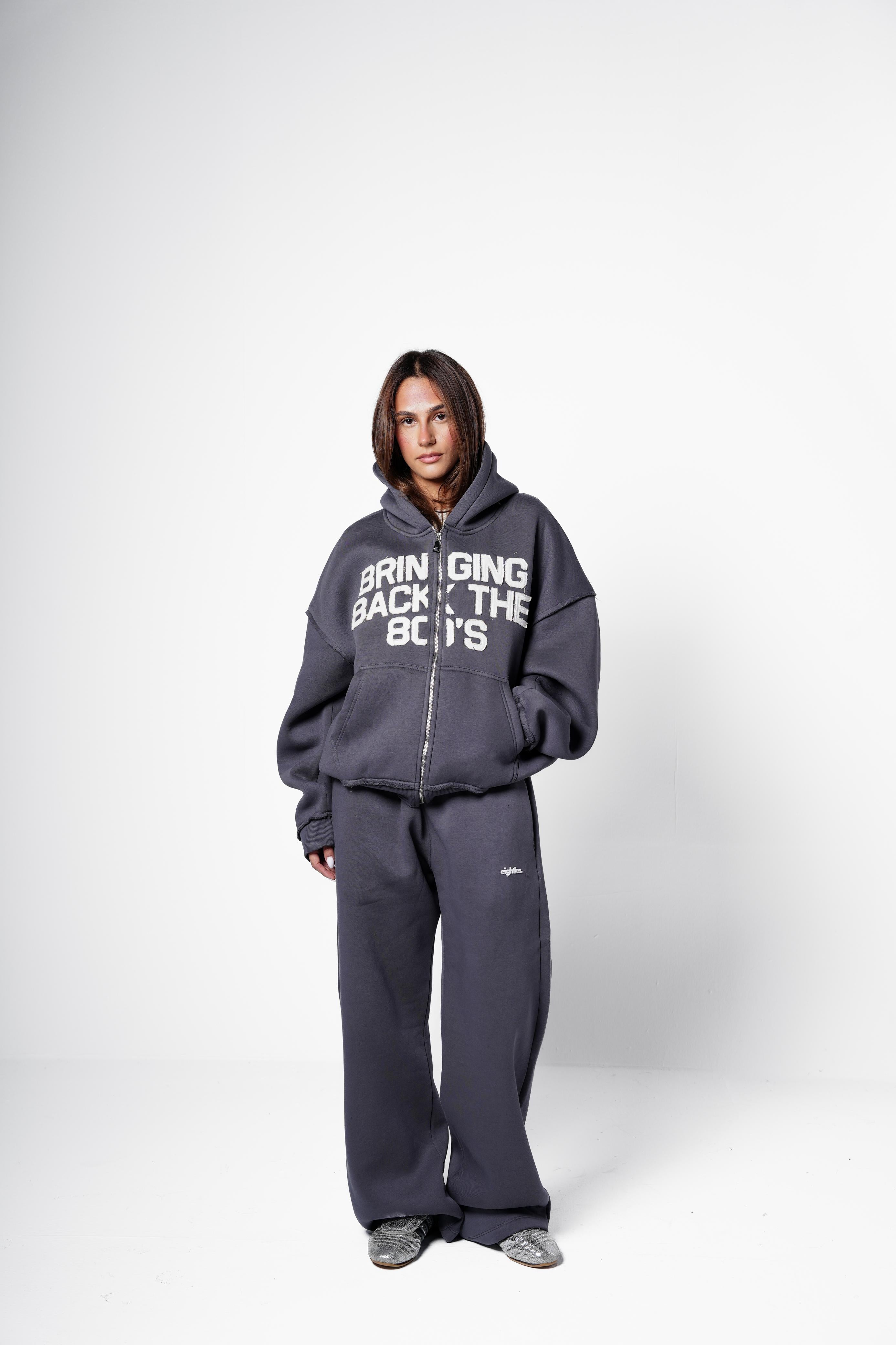 Bringing Back Zip Up - Dark Grey