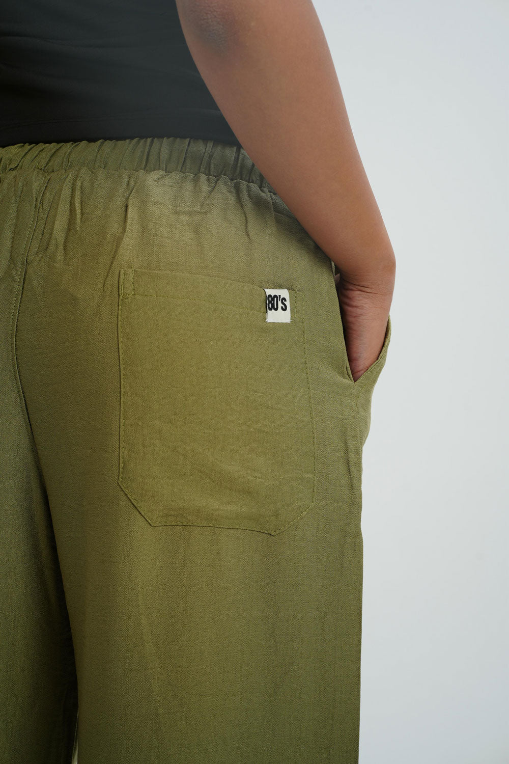 Baggy Linen pants - Olive Green