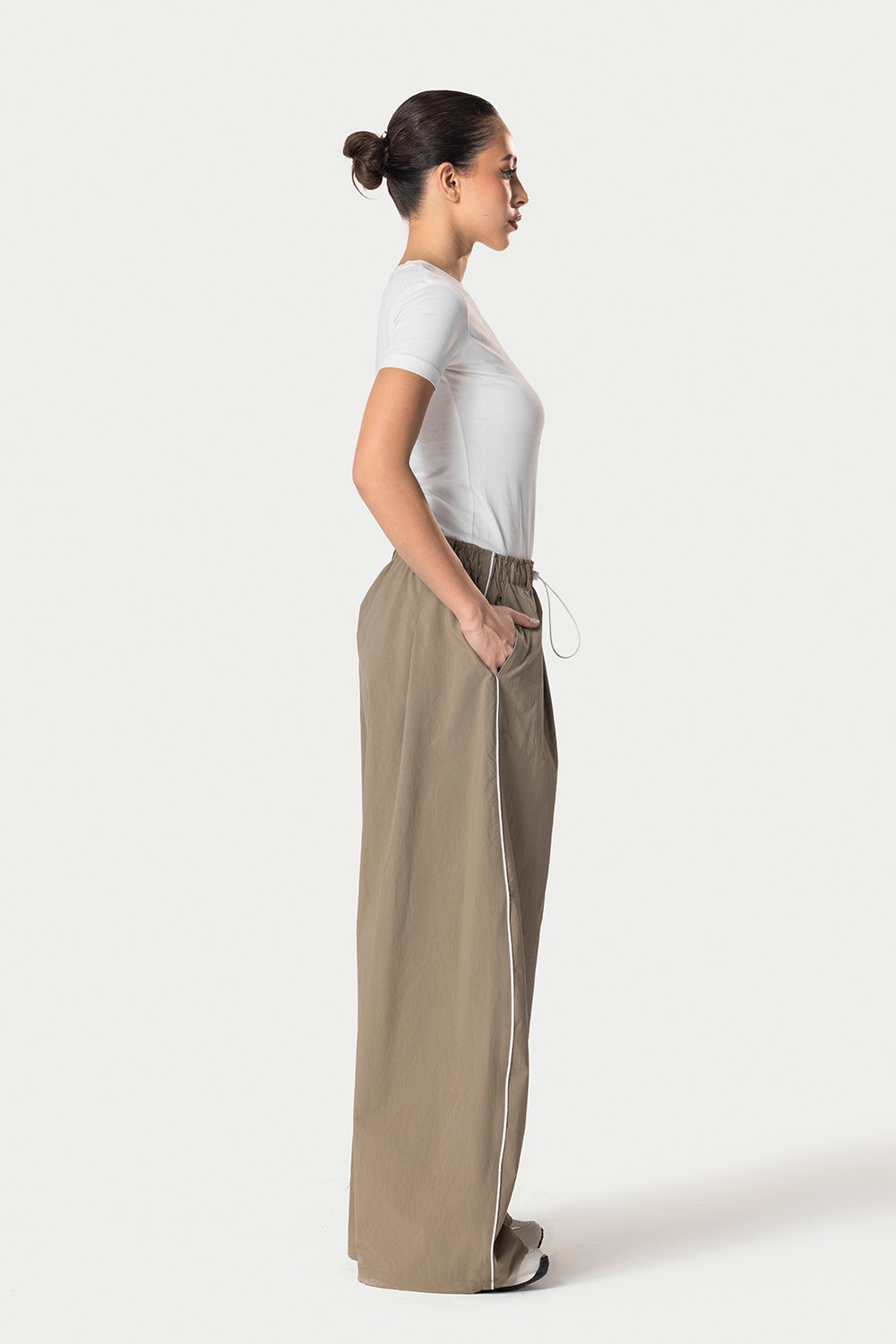Side Line Wide Leg Pants – Olive – photo 4