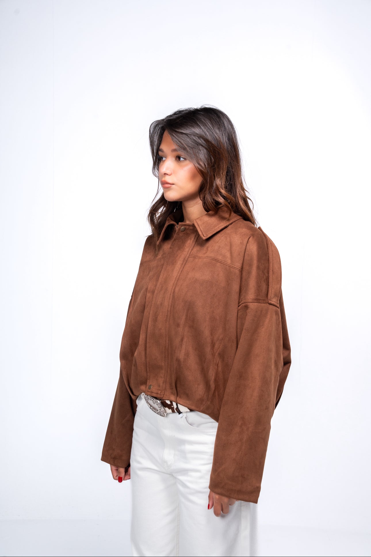 Suede bomber Jacket - Caramel