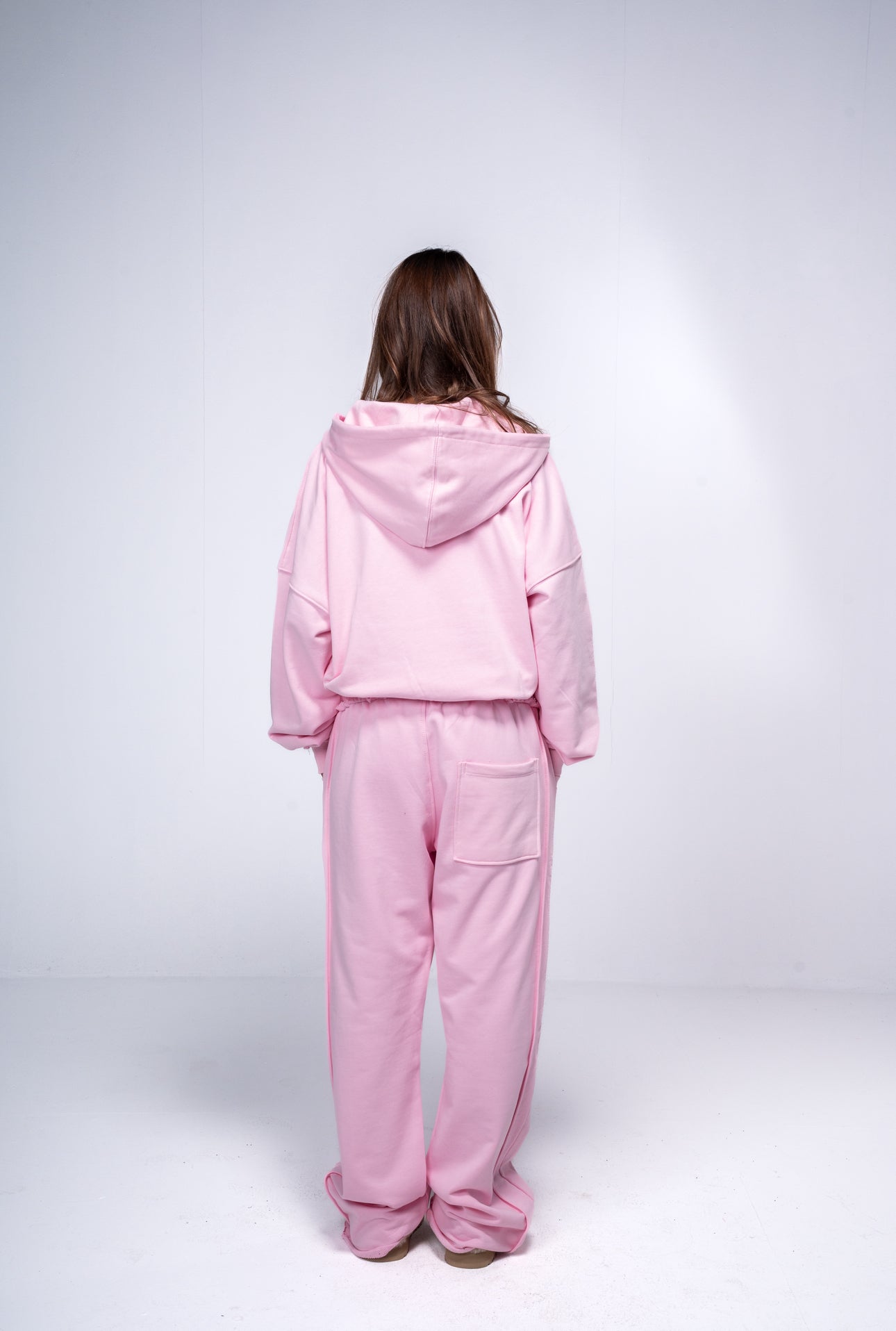 Cropped Zip up Jacket - Pink