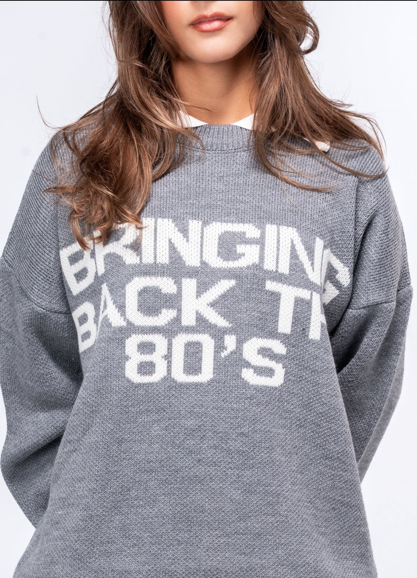 Bringing back the 80’s Sweater - Grey