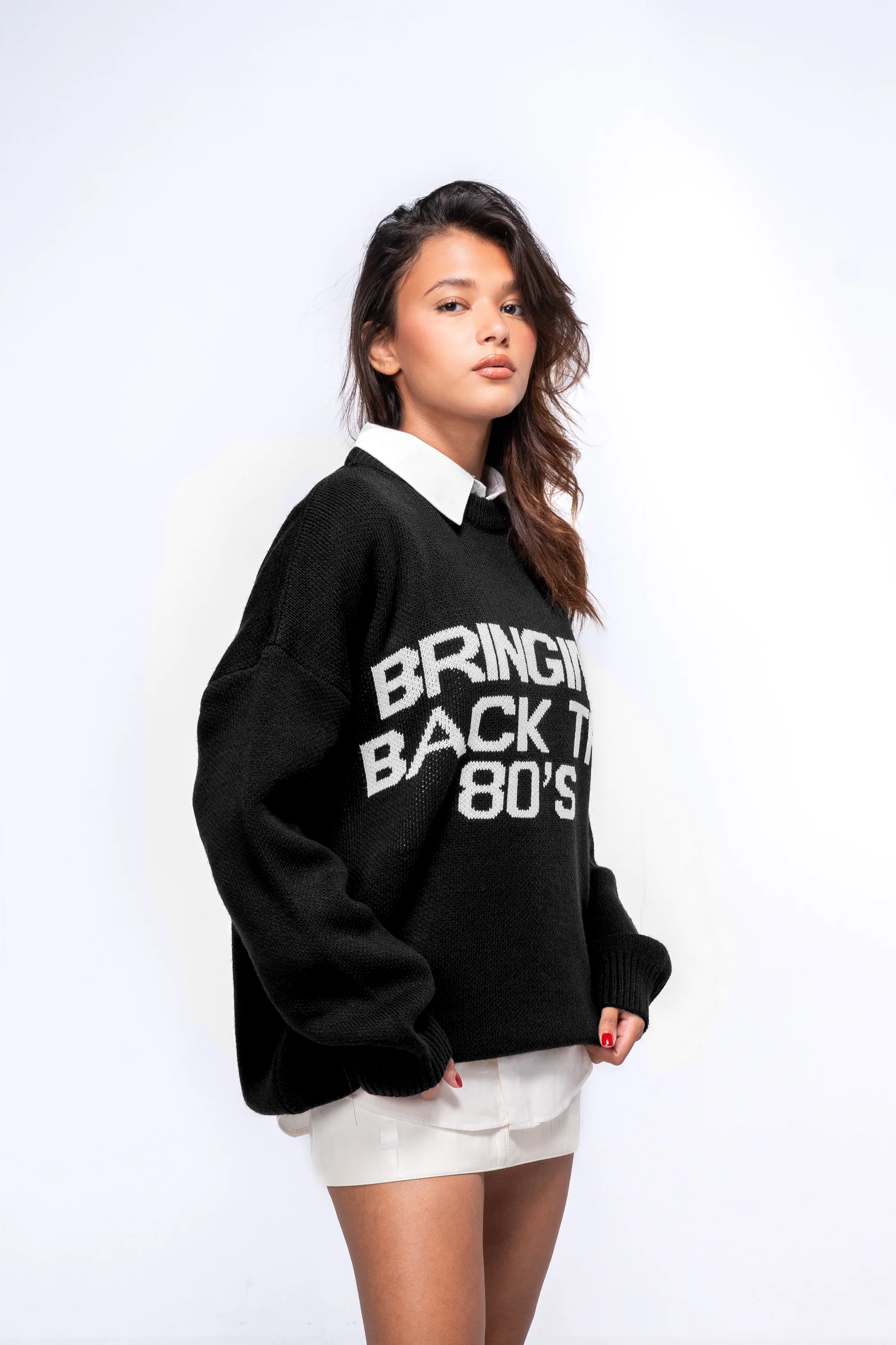 Bringing back the 80’s Sweater - Black