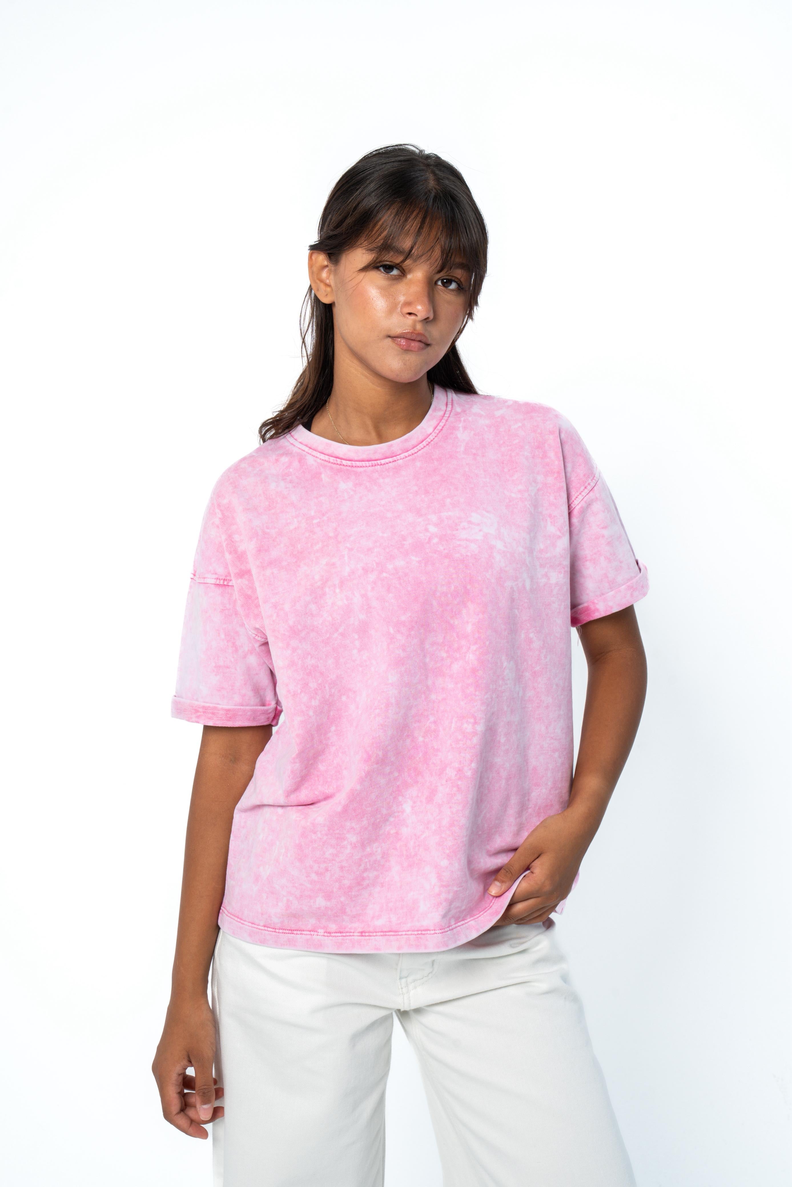 Relaxed Washed Tee - Pink