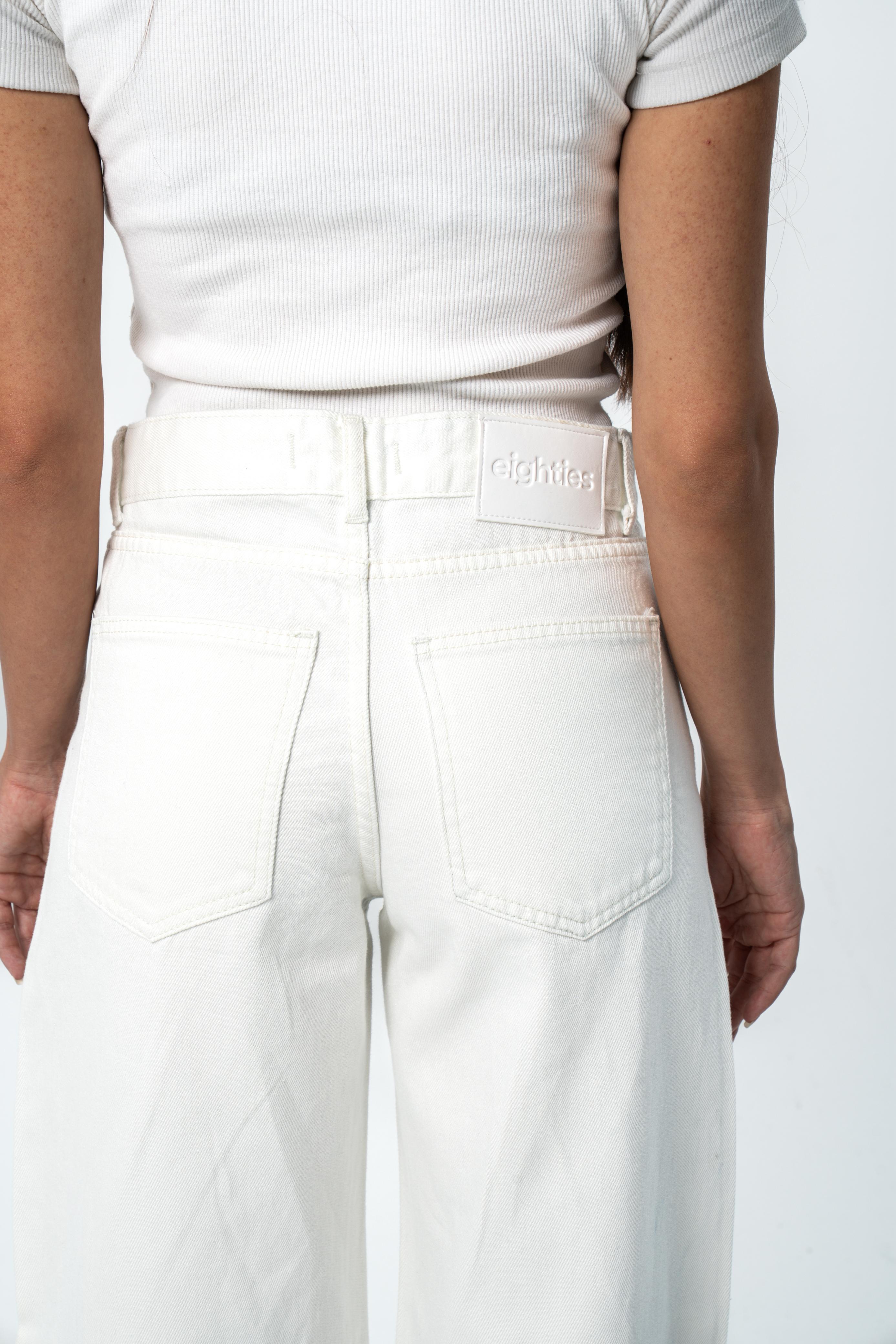 Wide Leg Jeans - Off White