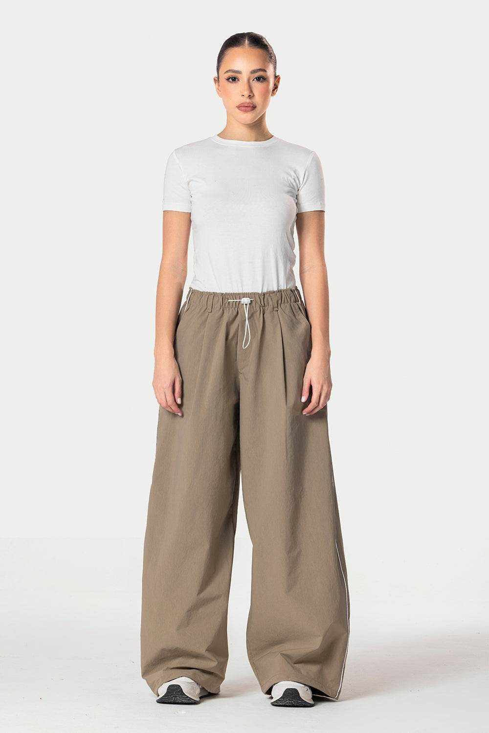 Side Line Wide Leg Pants – Olive – photo 2