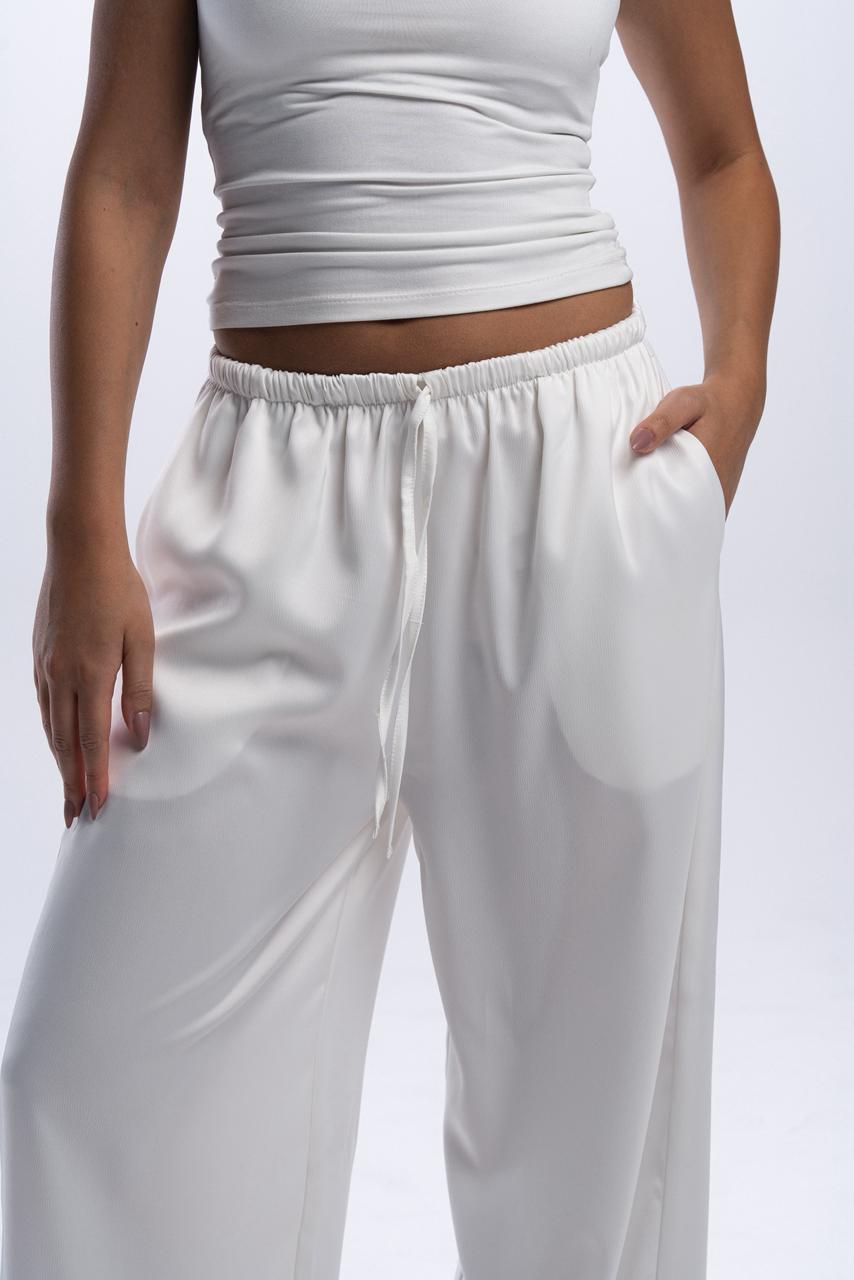 Satin Pants - Off white