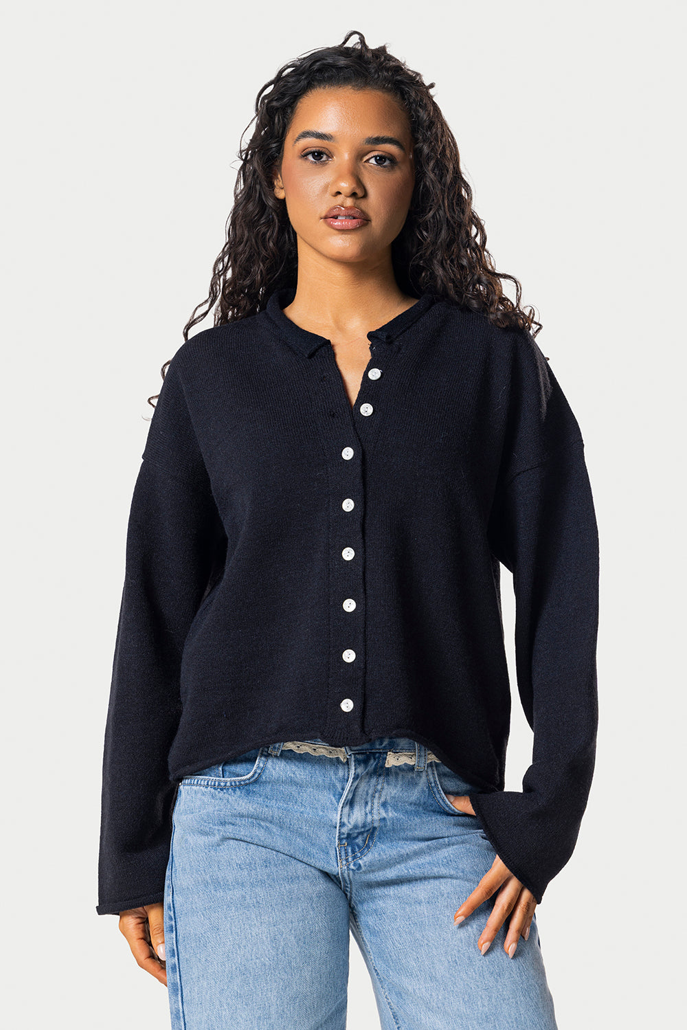 Knitted Chemise – Black | Eighties