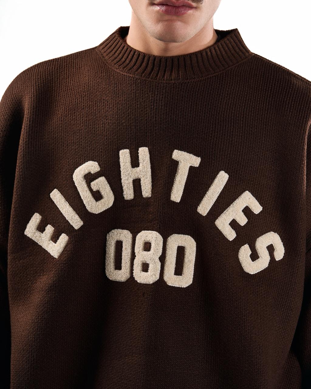 080 knitted sweater - brown