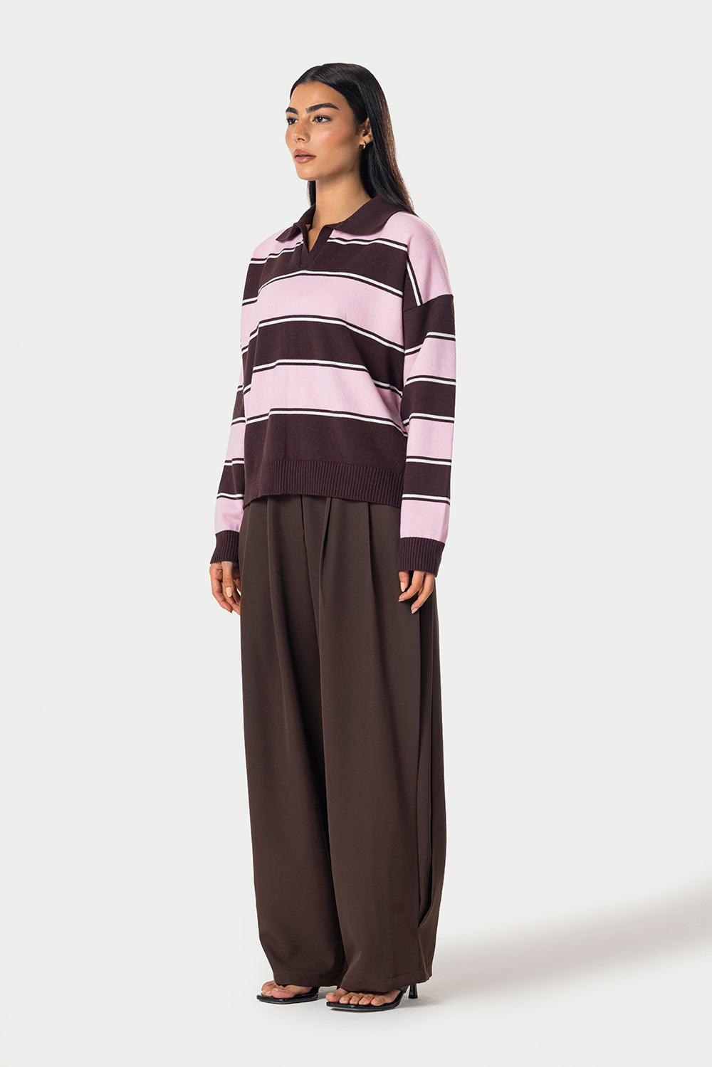 Polo Striped Sweater – Pink – photo 7