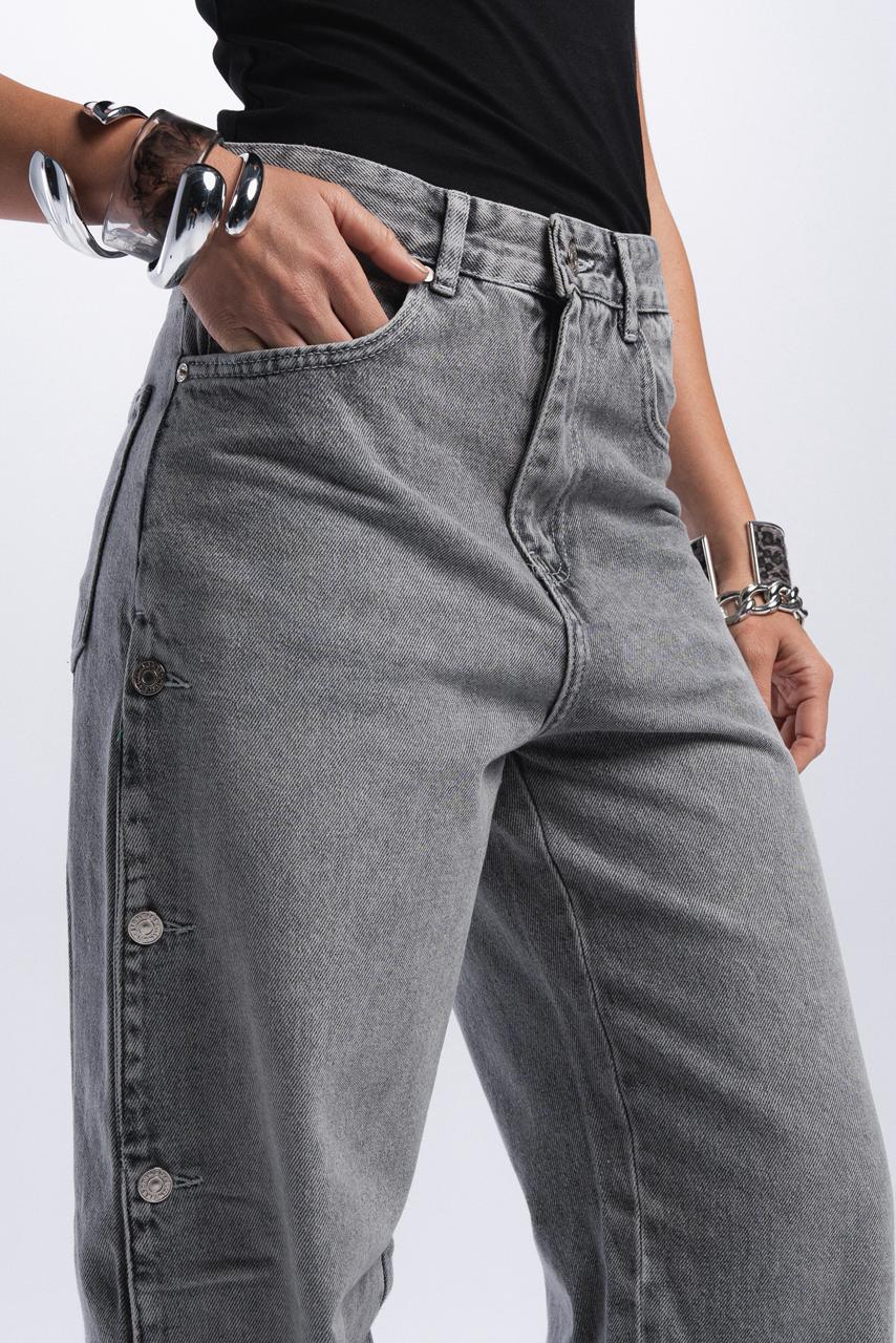 Buttons Jeans - Light Grey