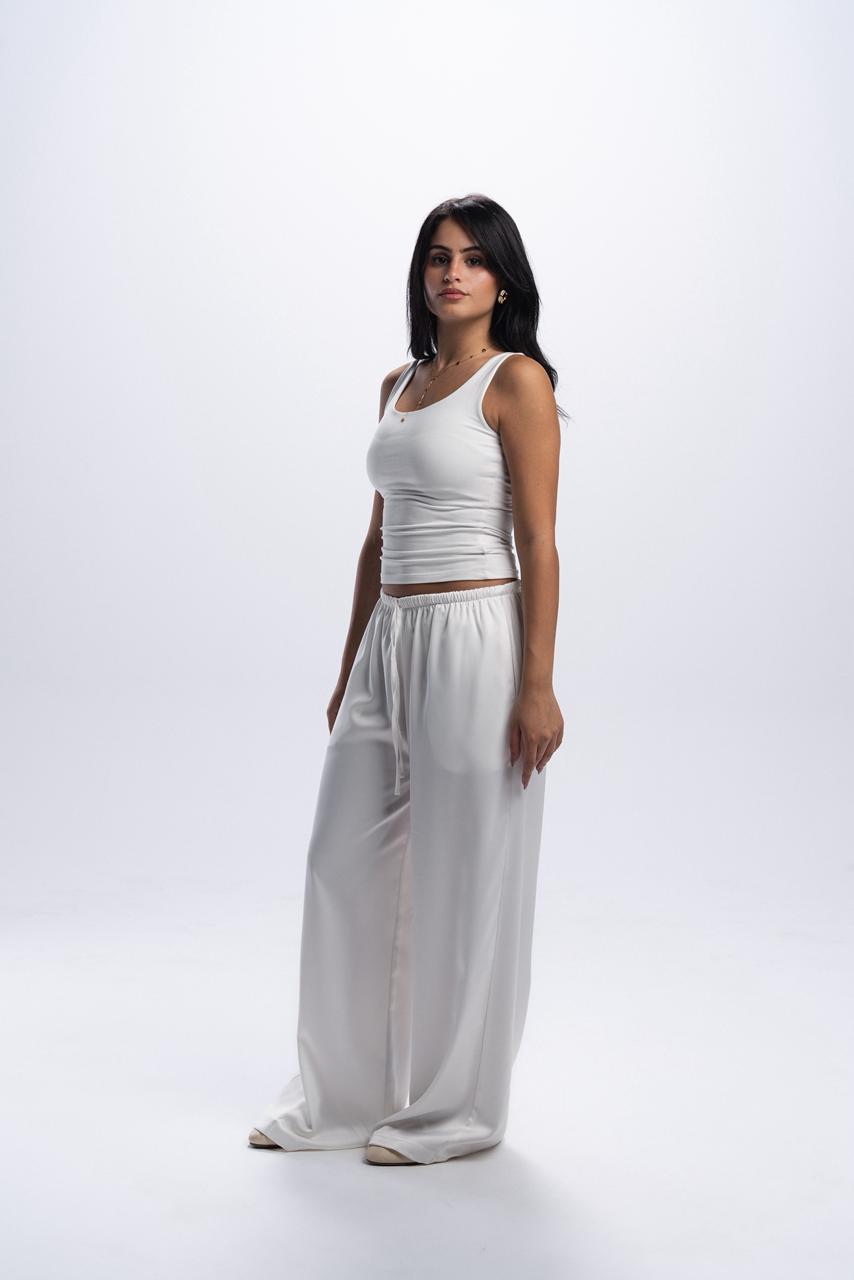 Satin Pants - Off white